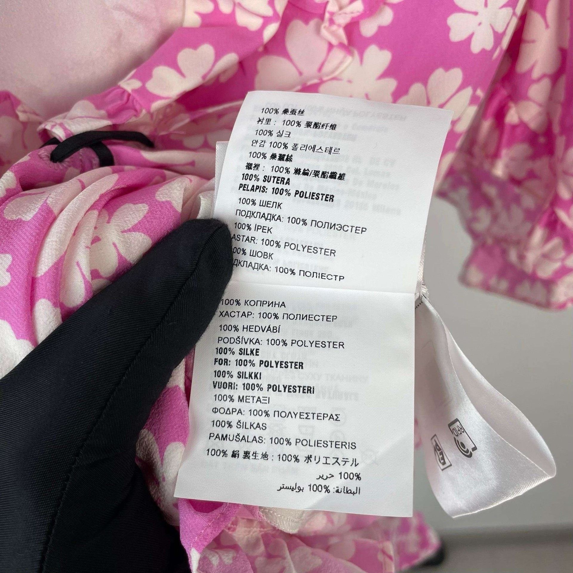 Miu Miu MiuMiu Pink Floral Silk Dress. Size S / US 4 / IT 40 - 9 Thumbnail
