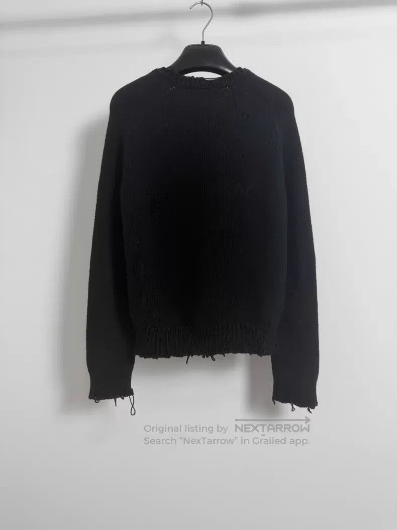 Saint Laurent Paris Saint Laurent Paris Distressed Black Knit Sweater i Size US S / EU 44-46 / 1 - 2 Thumbnail