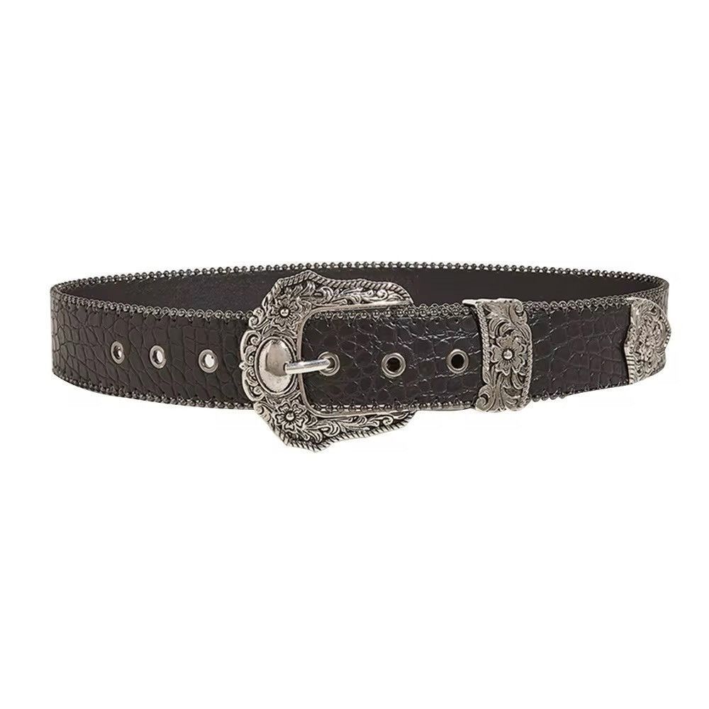 Cowboy Equipment × Leather american western silver snakeskin pu leather belt Size ONE SIZE - 2 Thumbnail