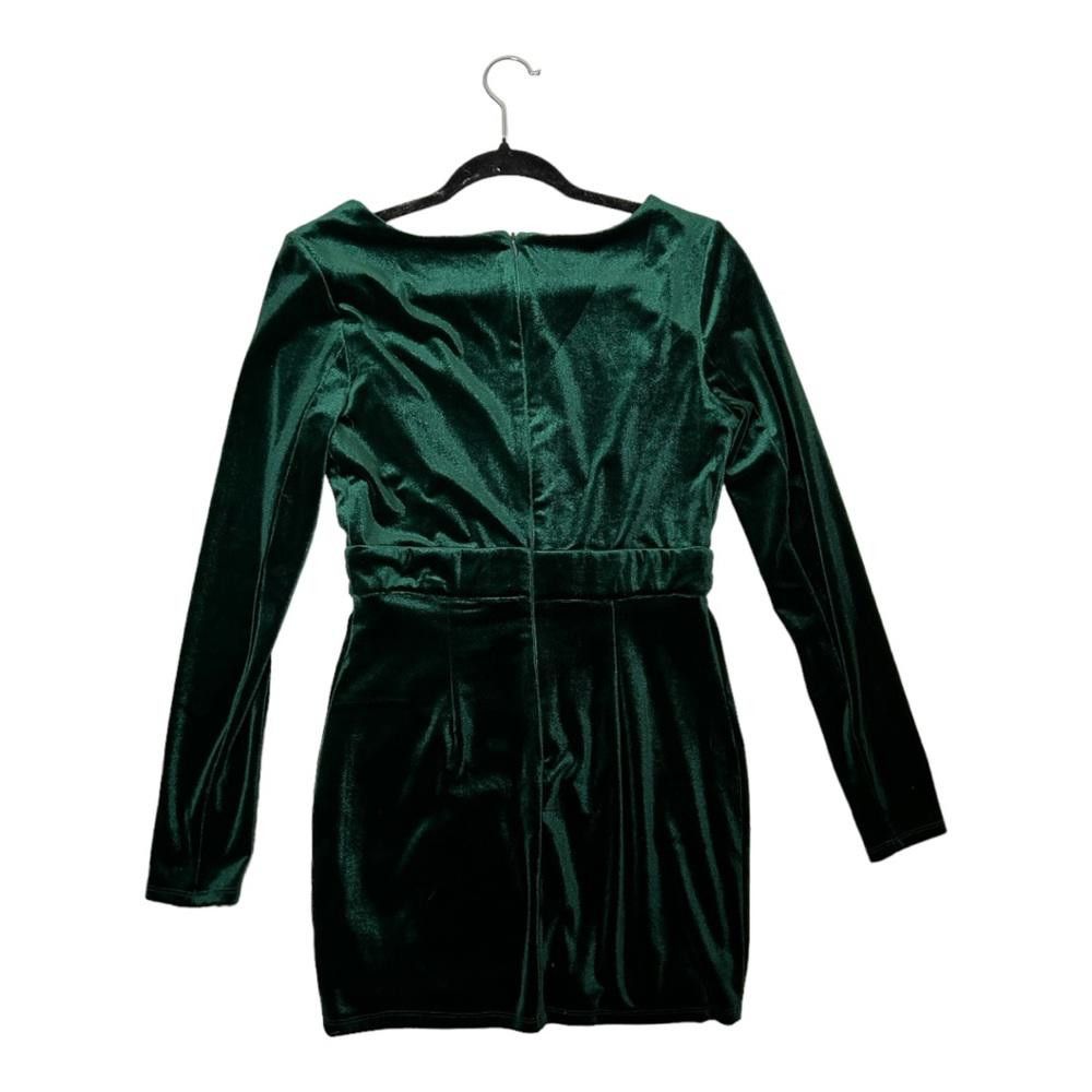REVOLVE superdown l Crista Velvet Wrap Emerald Dress Small Size S / US 4 / IT 40 - 2 Thumbnail