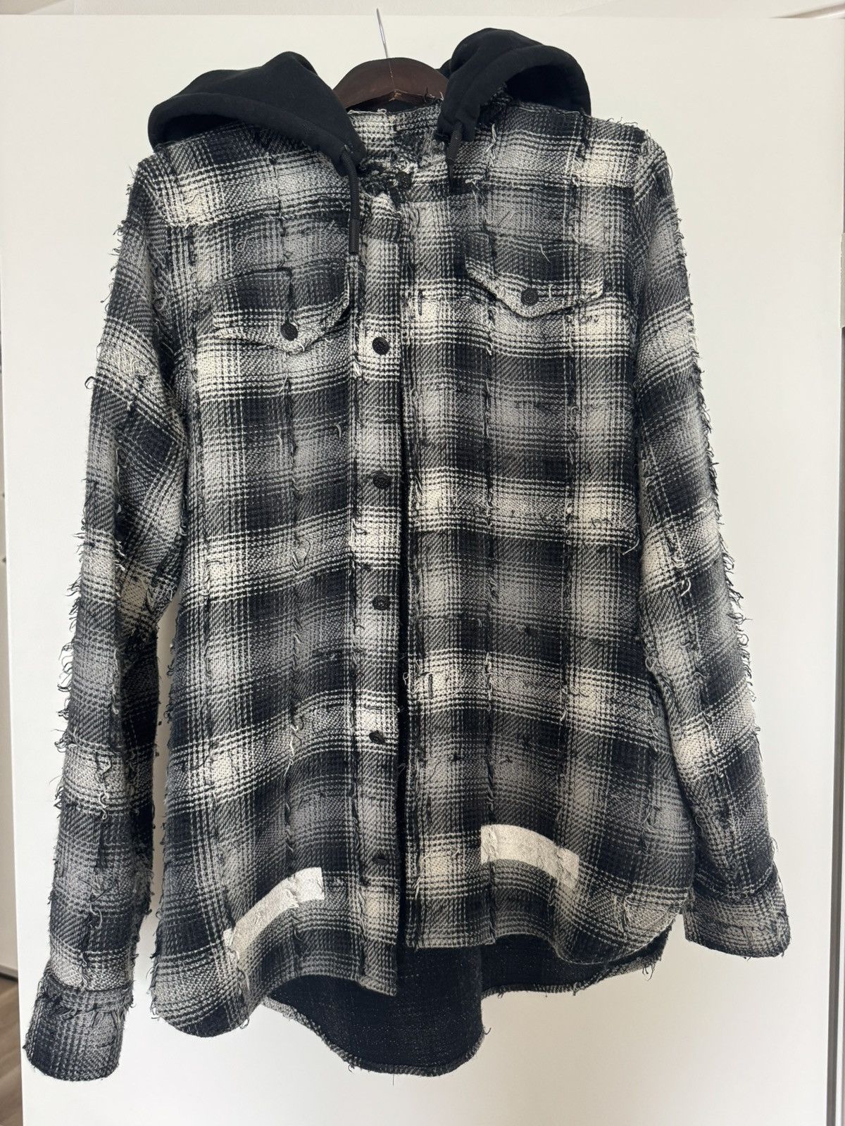 Off-White Off White Hooded Flannel (Size Small) Size US S / EU 44-46 / 1 - 2 Thumbnail