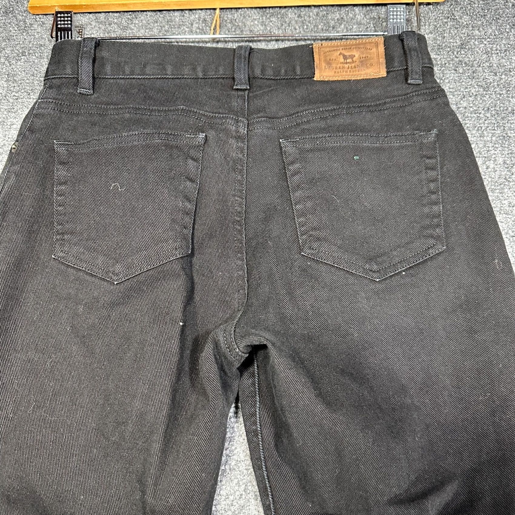 Ralph Lauren Lauren Jeans Co Ralph Lauren Womens Jeans 4P Cotton Stretch Straight Leg Pockets Logo Black 27W Regular Petite Men/Women: Women Size 27" / US 4 / IT 40 - 7 Thumbnail
