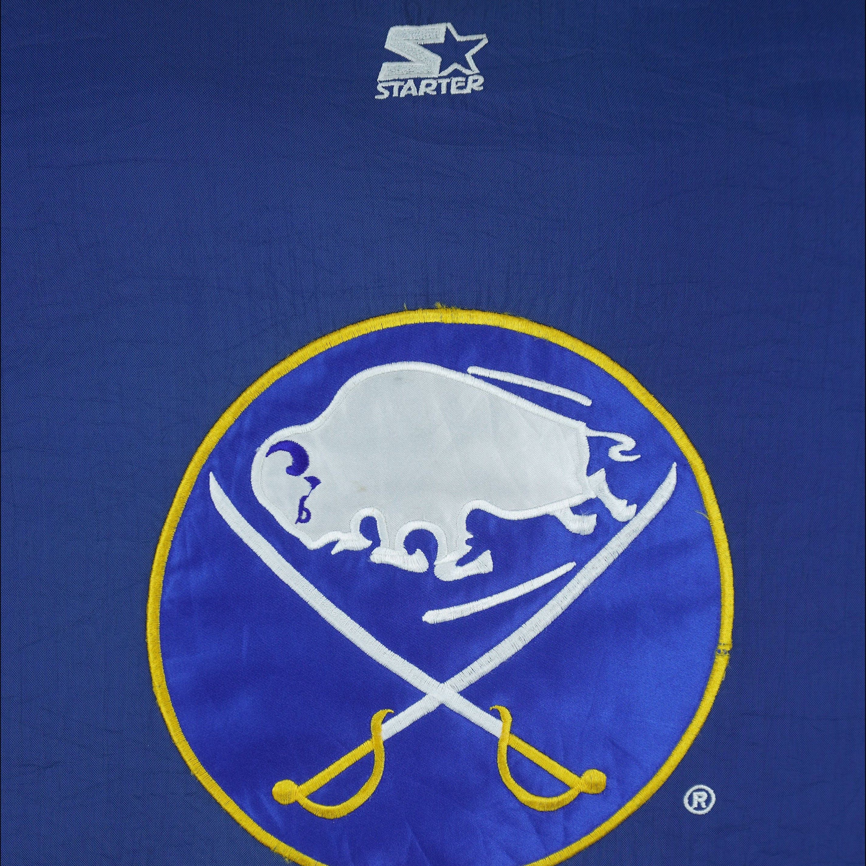 Starter Buffalo Sabres Hooded Pullover Jacket 1990s Size US XL / EU 56 / 4 - 7 Thumbnail