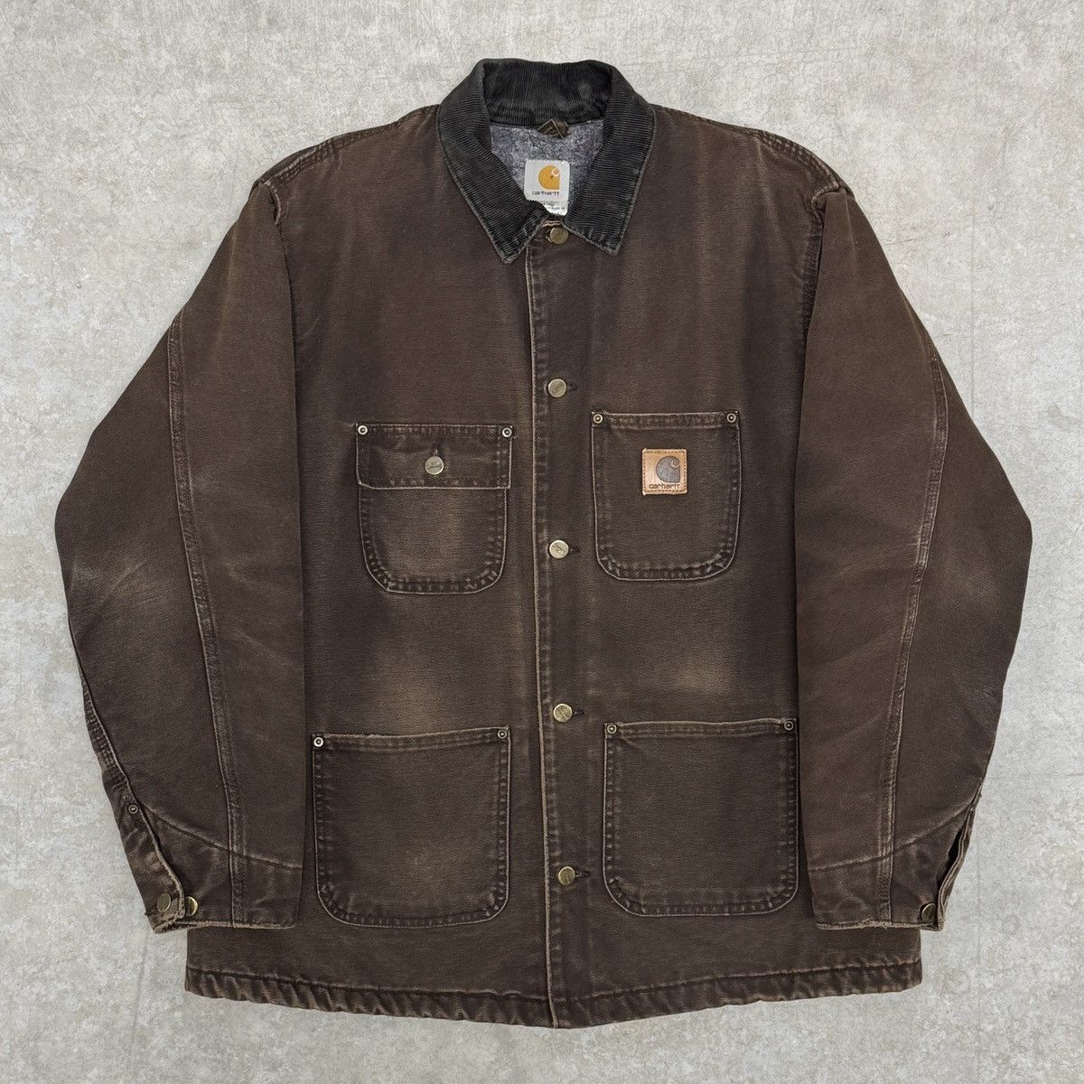 Carhartt Vintage Carhartt Chore Jacket Faded Size US L / EU 52-54 / 3 - 1 Thumbnail