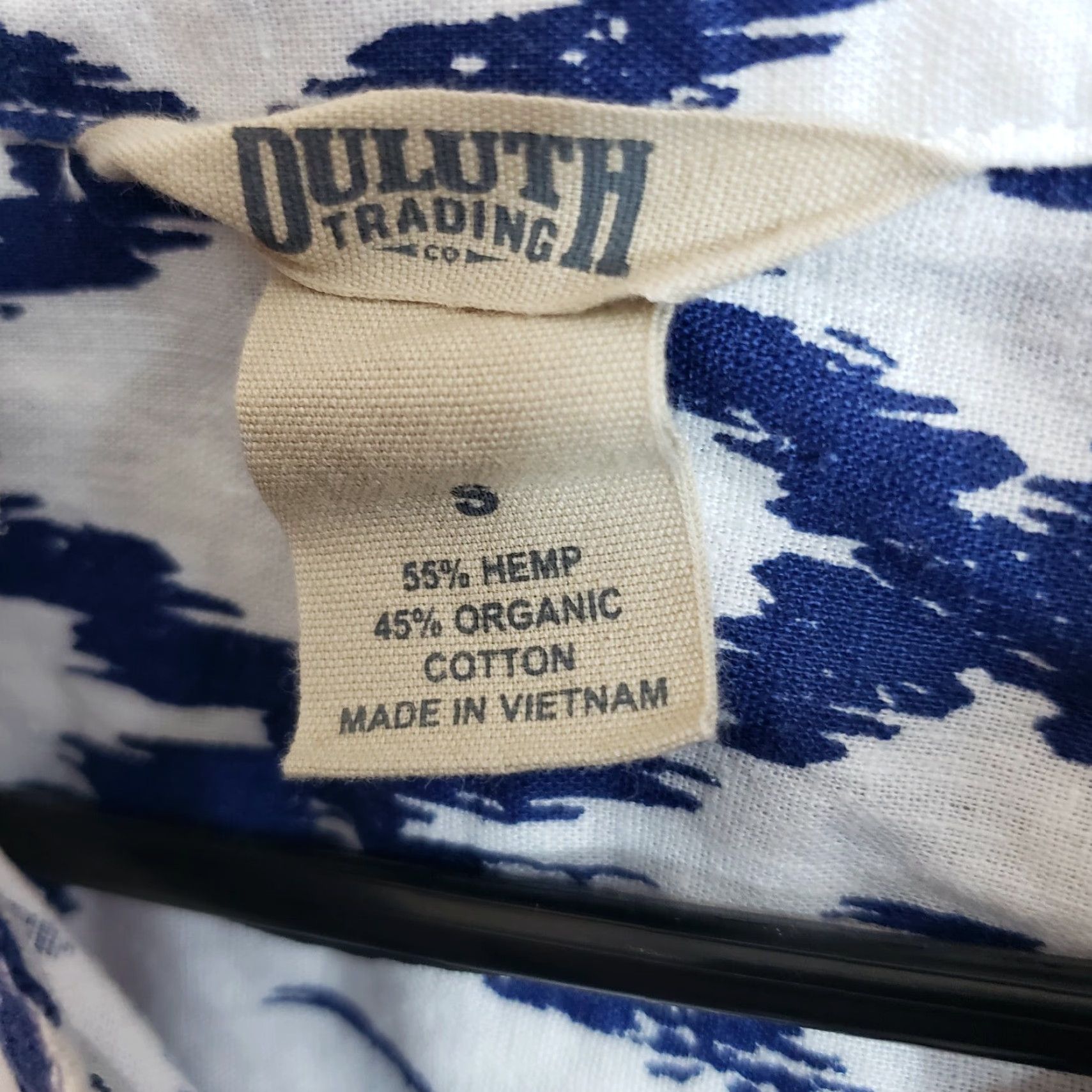 Vintage Duluth Womens Button-Up Tunic Top Sz S Blue White Hemp Cotton Long Sleeve Shirt Size S / US 4 / IT 40 - 5 Thumbnail