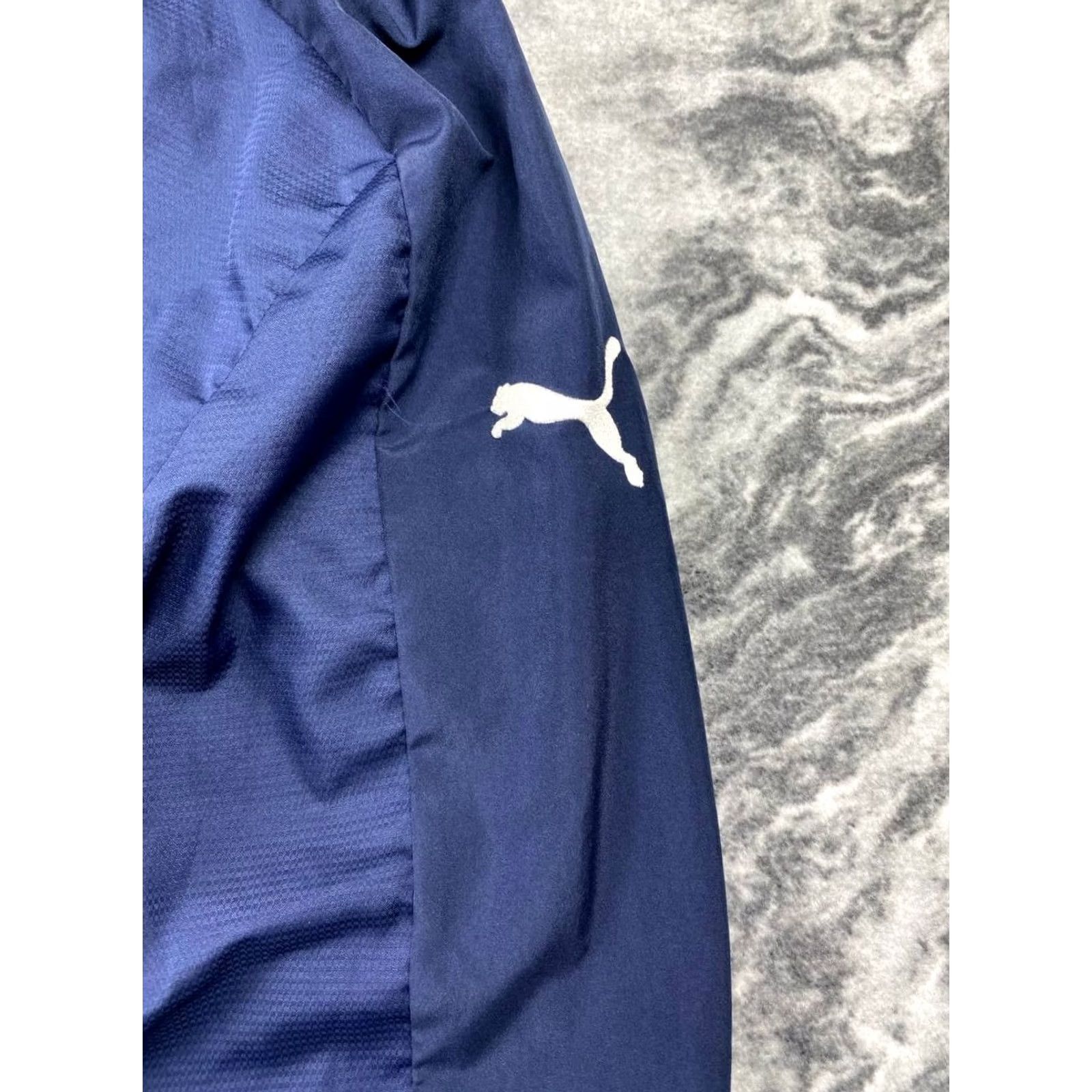 Puma VINTAGE PUMA Tracksuit Jacket And Pants 2 Piece Set XL Men Blue Logo Zip Long Sleeve Polyester Size 46R - 5 Thumbnail