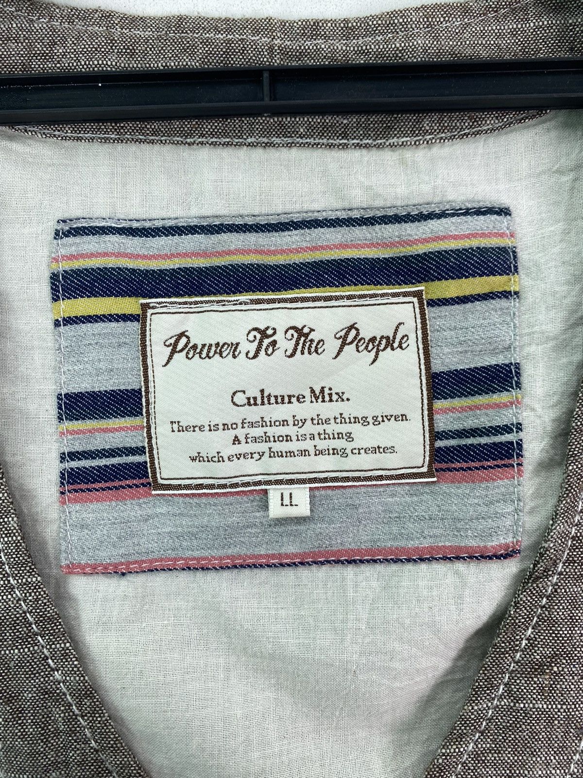 Japanese Brand Rare Power To The People salt and pepper style cotton vest Size US XL / EU 56 / 4 - 5 Thumbnail