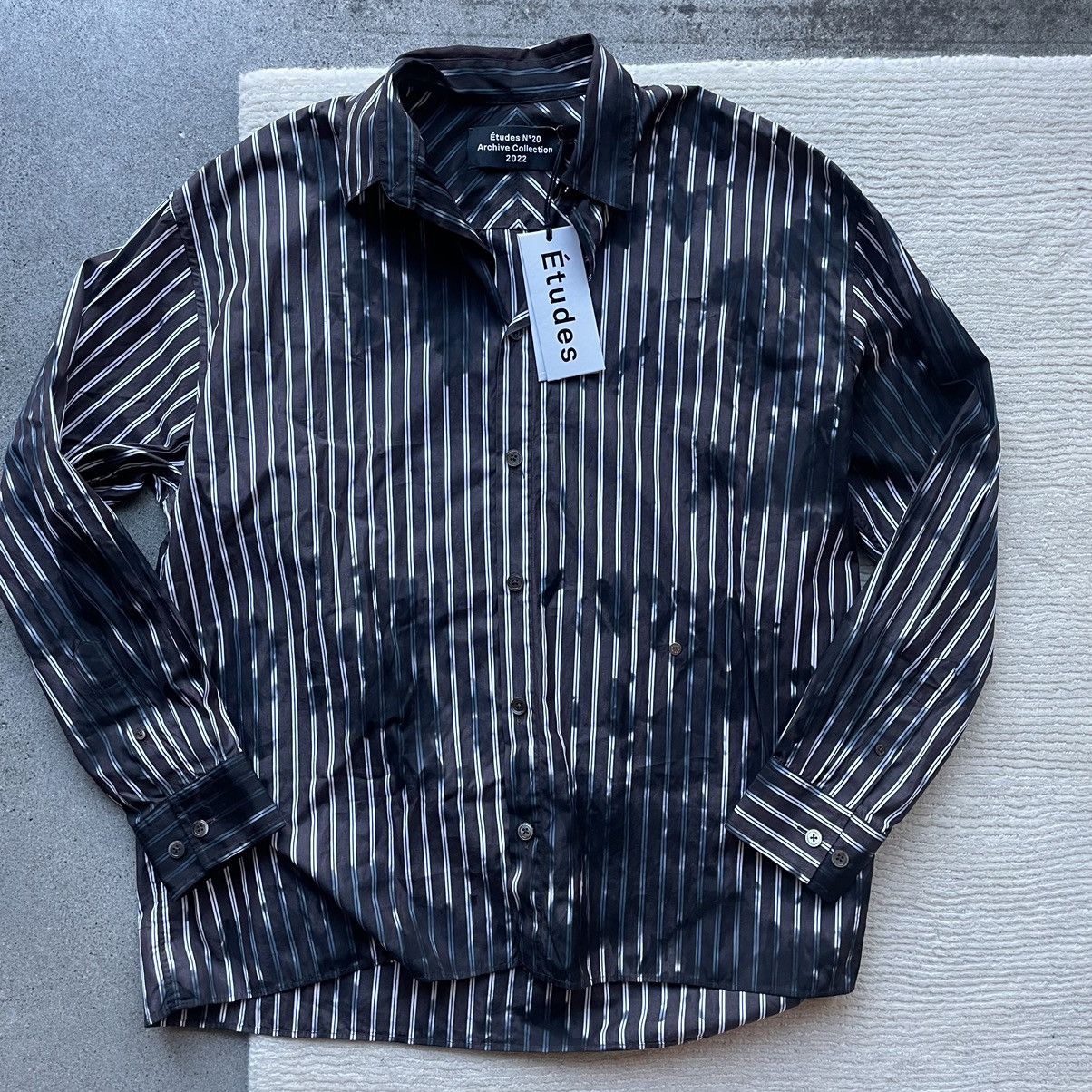 image of Etudes Illusion Long sleeve Shirt in Black, Men's (Size Medium)