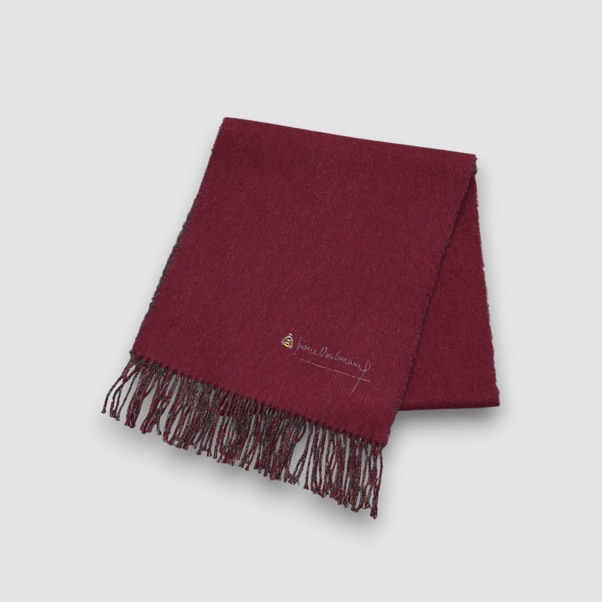 Japanese Brand Vintage Pierre Balmain Scarf Muffler Wool Winter Scarves Size ONE SIZE - 3 Thumbnail