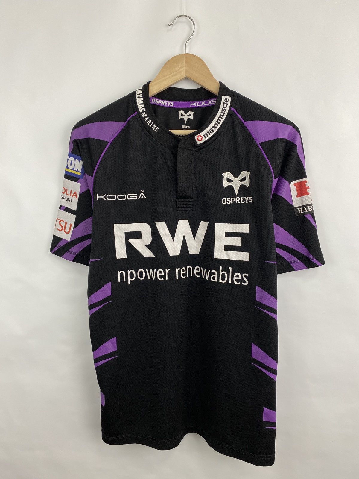 Man Made In Australia Ospreys Rugby Union 2009/2010 Kooga Black Home Jersey Rare Size US M / EU 48-50 / 2 - 3 Thumbnail