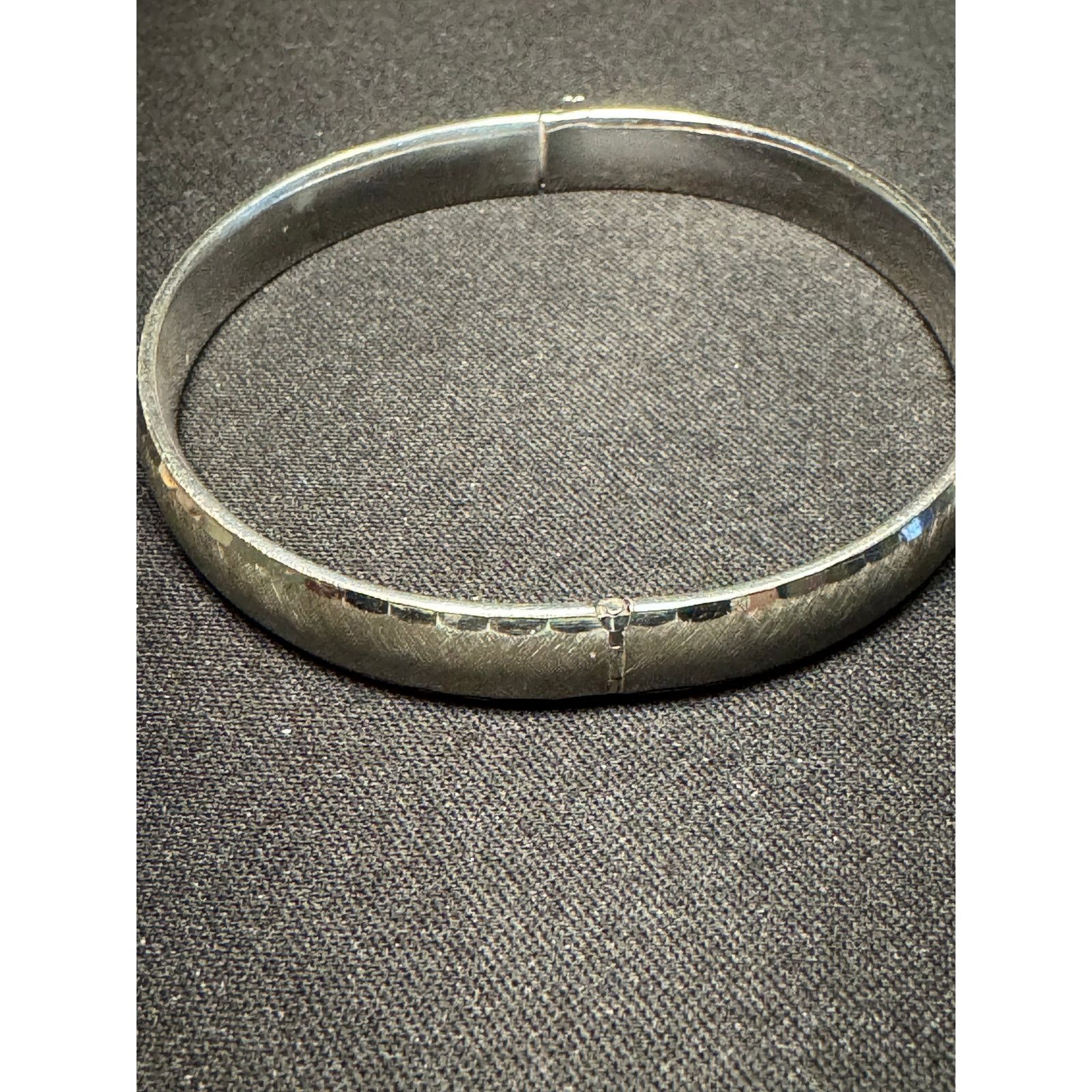 Sterling Silver Vintage Marathon Silver Brushed Sterling Silver Bracelet Adj Size ONE SIZE - 3 Thumbnail