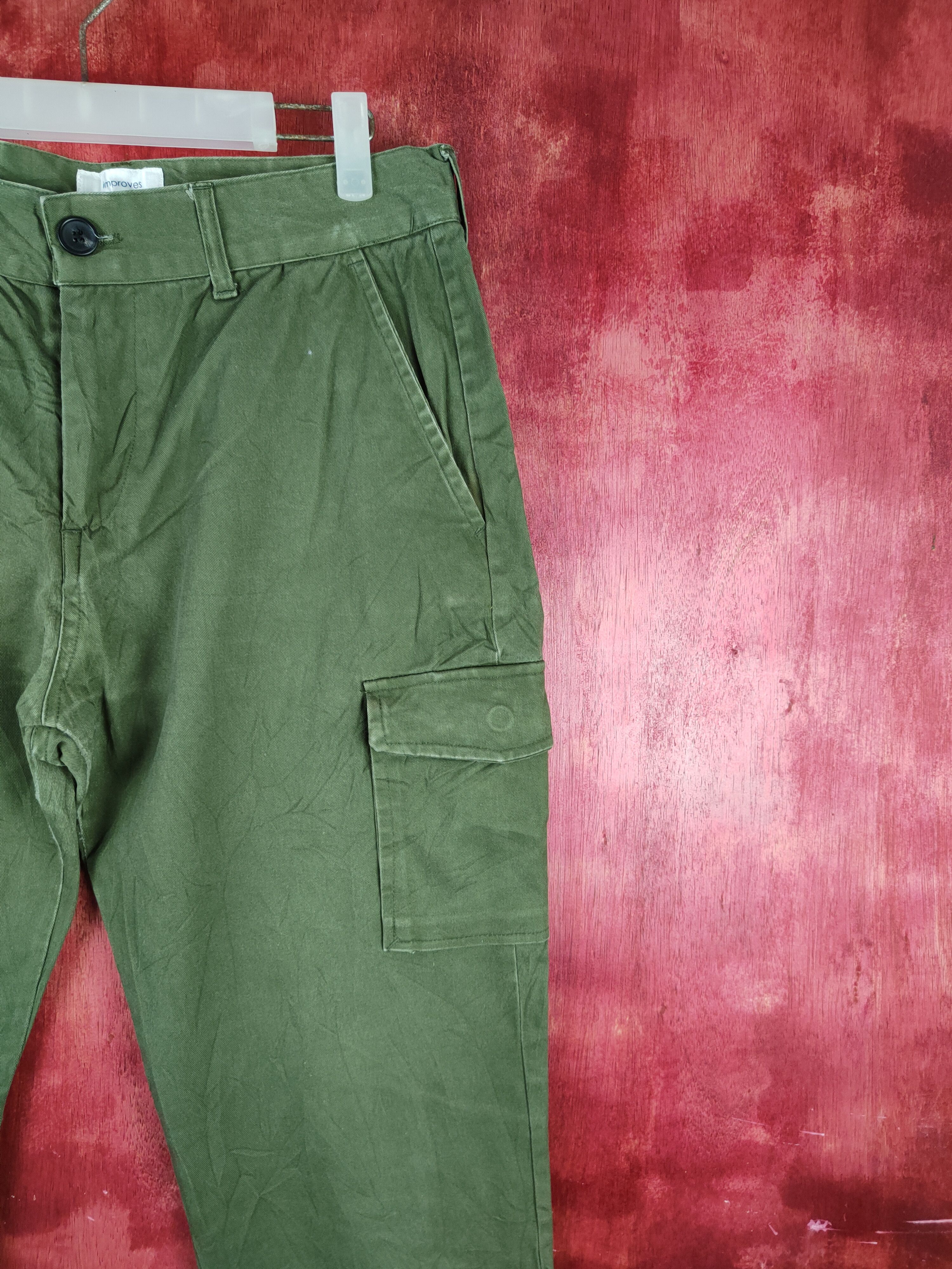 Japanese Brand Improves Army Green Multipocket Tactical Cargo Pants #S1288 Size US 33 - 5 Thumbnail