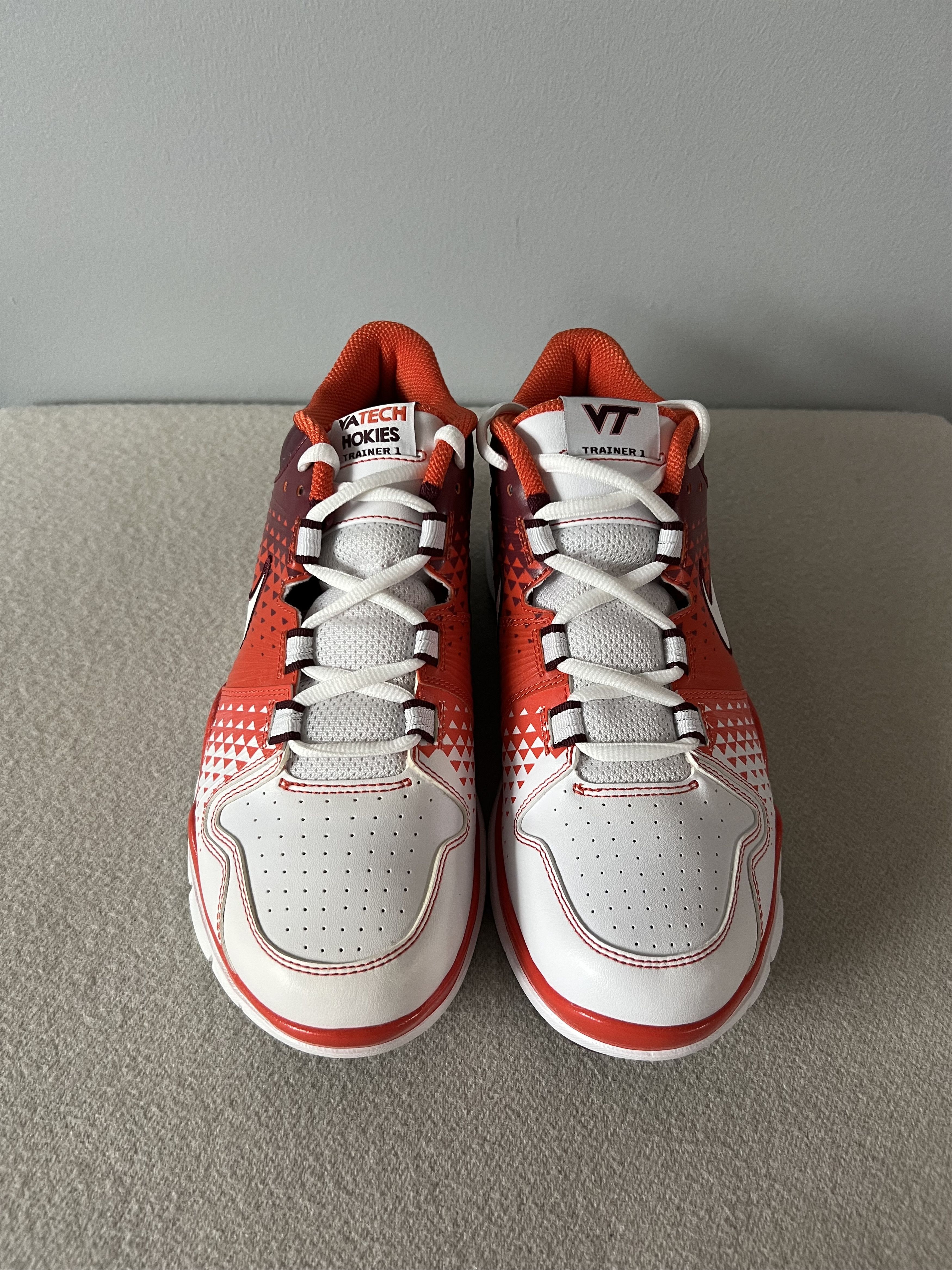 Nike Sample Nike PE Virginia Tech Trainer 1 Mid in White Size US 9 / EU 42 - 4 Thumbnail