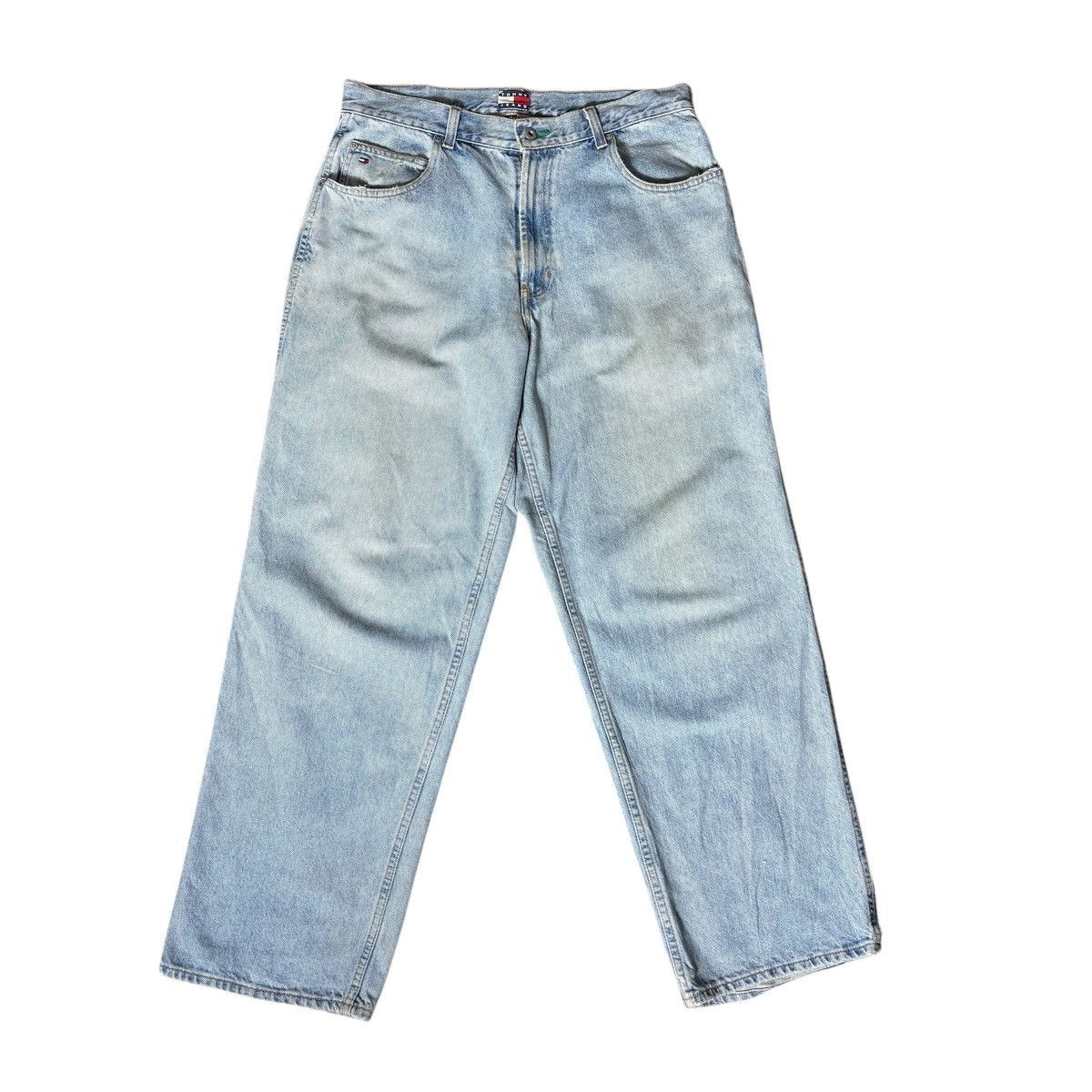 Tommy Jeans × Vintage Vintage 90s Tommy Jeans Cargo Baggy Denim Pants Size US 34 / EU 50 - 2 Thumbnail