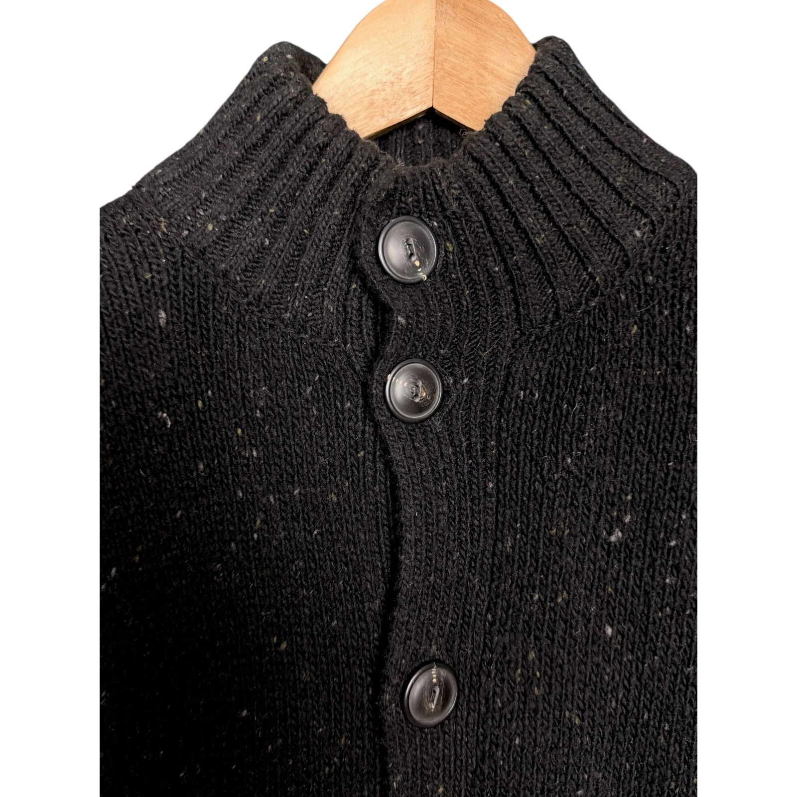 Lucky Brand Lucky Brand Cardigan Sweater Men's S Black Cable Knit Mock Size US S / EU 44-46 / 1 - 2 Thumbnail
