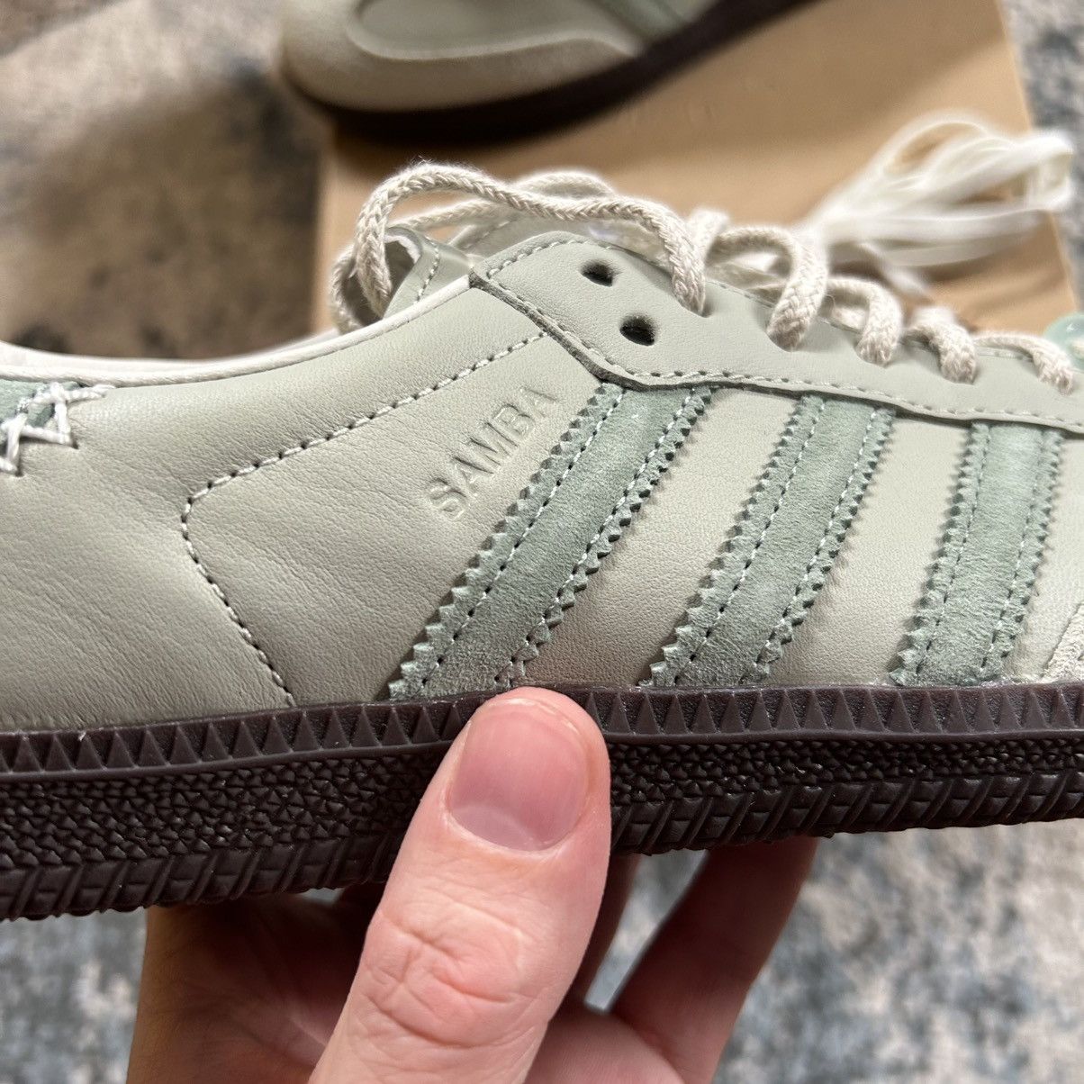 Adidas Samba OG suede MAHA Half Green Silver Matcha Jade Off White Size US 8 / IT 38 - 4 Thumbnail