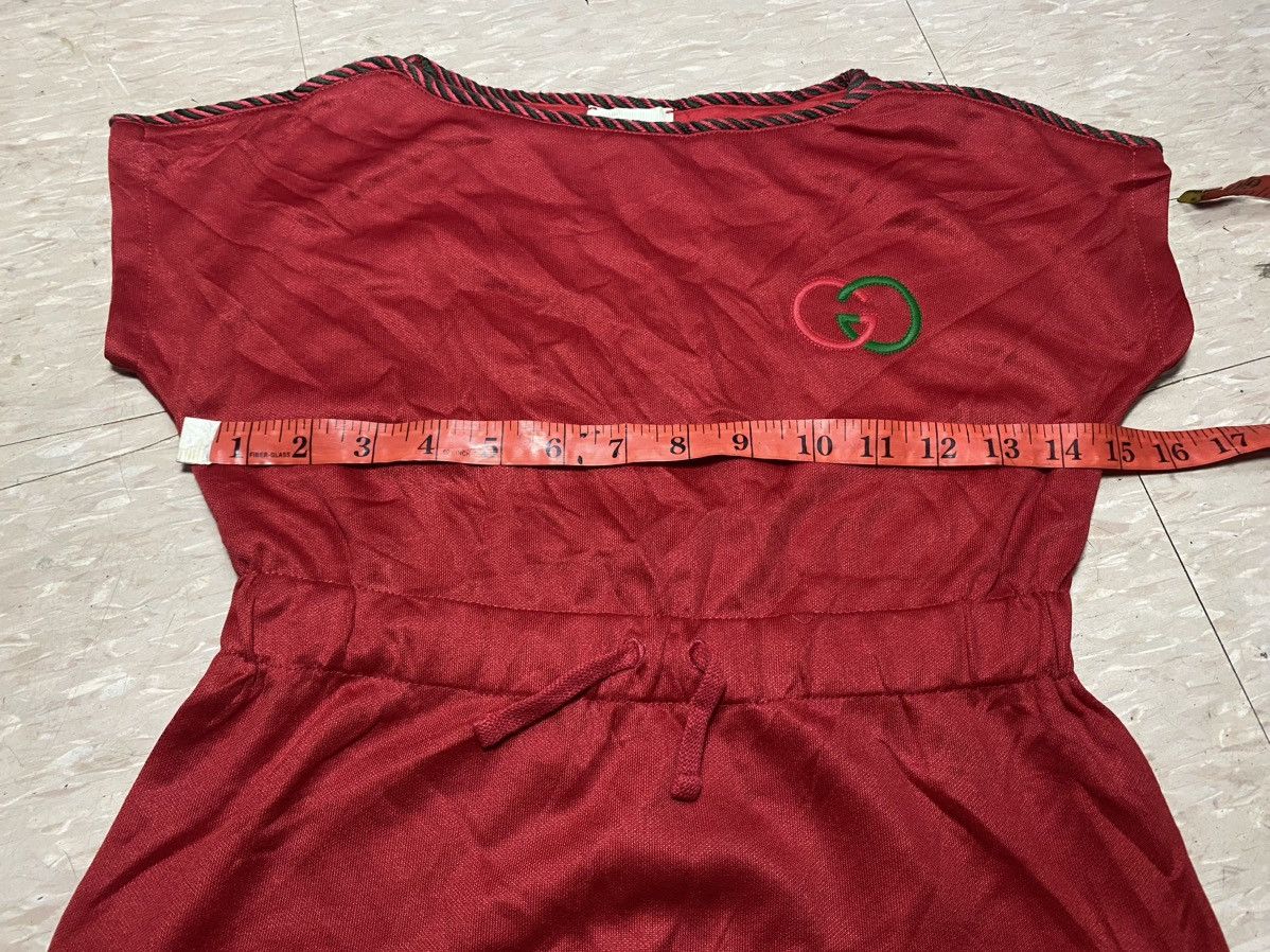 Designer × Gucci Gucci GG 100% cotton red embroidery kid's dress Size XXS / US 00 / IT 34 - 12 Thumbnail