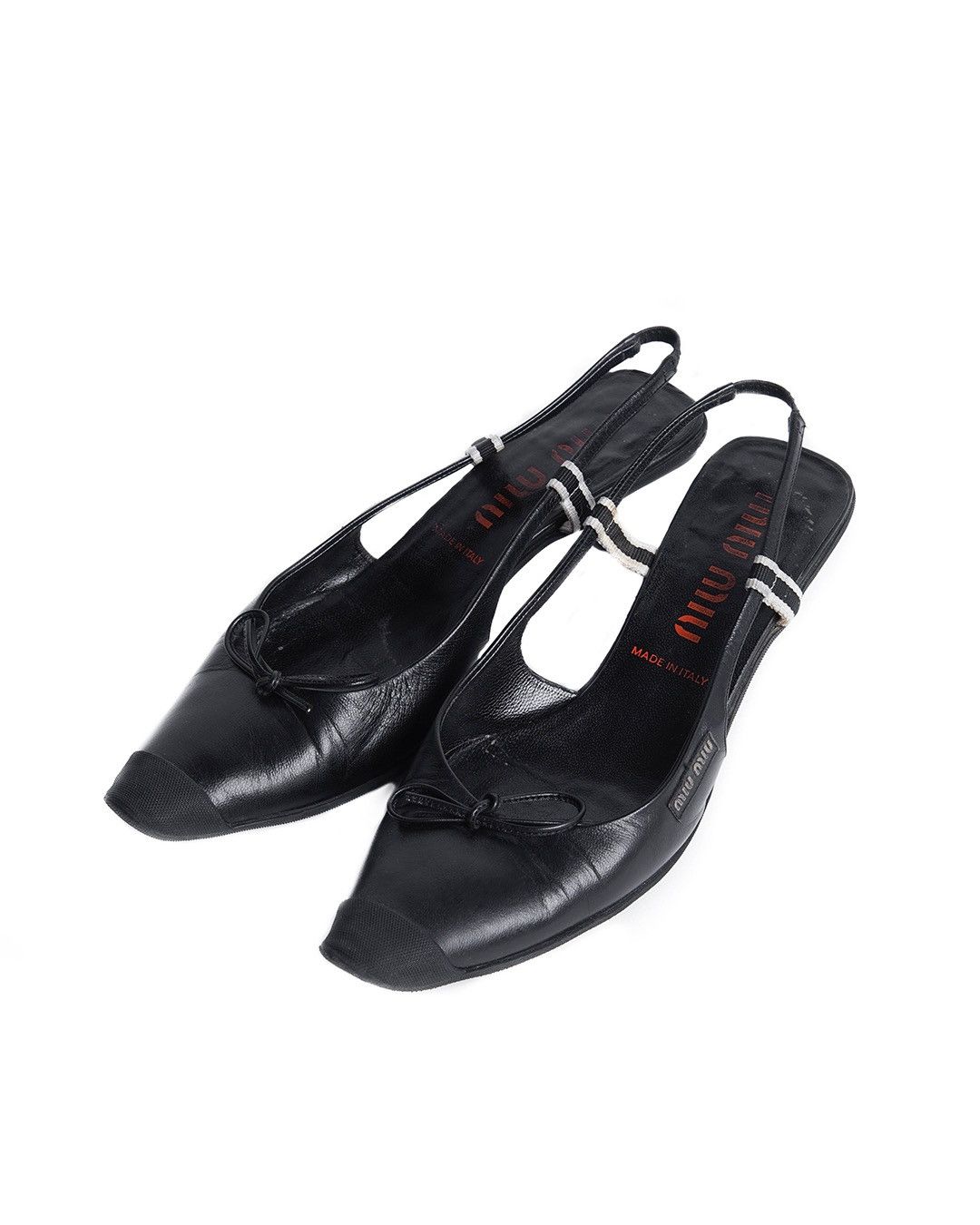 Miu Miu Miu Miu S/S2000 Leather Mules in Black Size US 7.5 / IT 37.5 - 5 Thumbnail