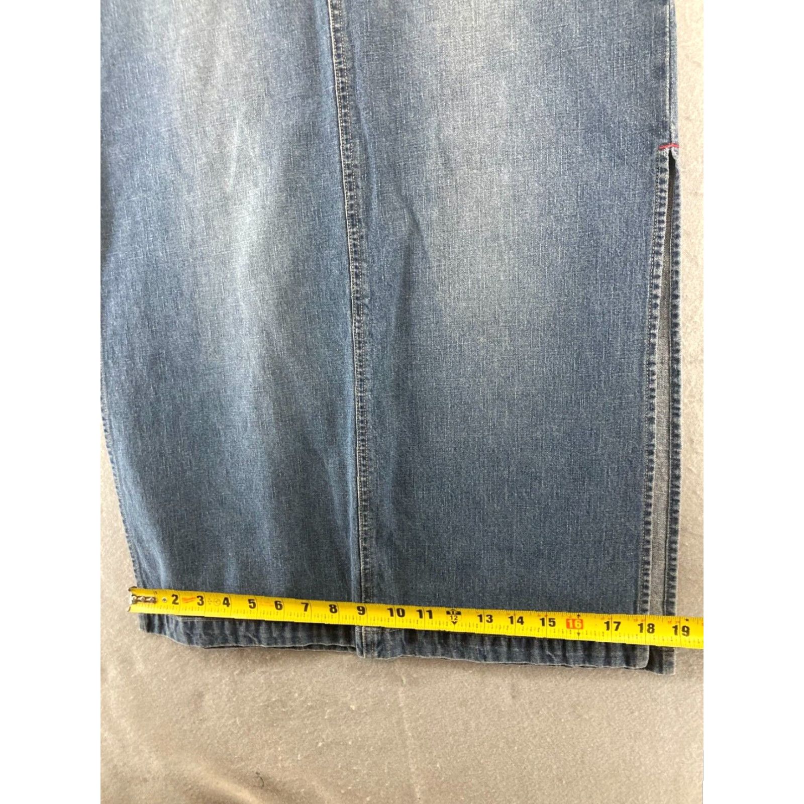 Vintage VINTAGE None UNIONBAY Women’s Maxi Skirt Casual Travel 7 Blue Denim 90s Womens Size 28" / US 6 / IT 42 - 3 Thumbnail