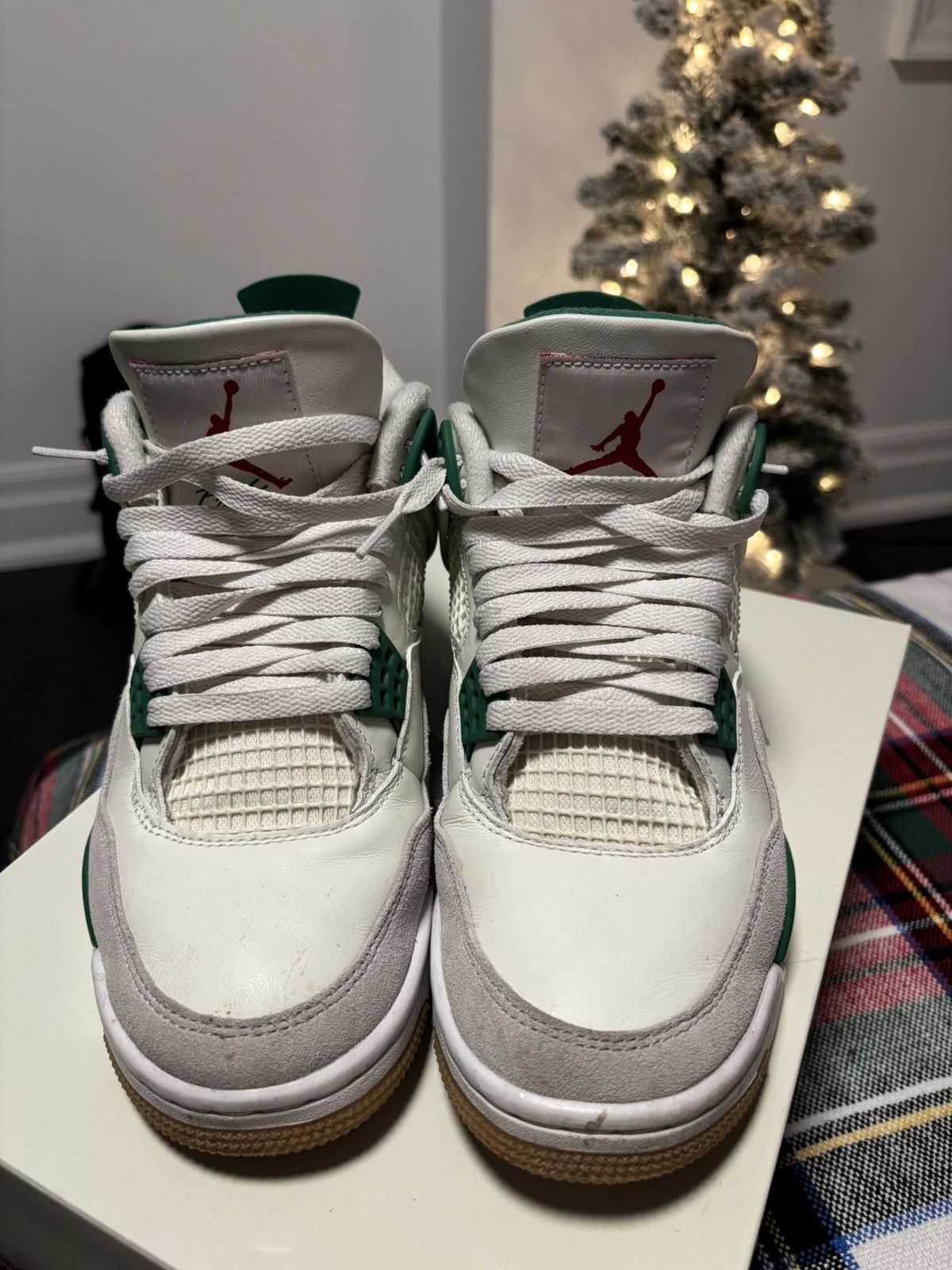 Nike Jordan 4 Retro x Nike SB Pine Green Size 8 Men Size US 8 / EU 41 - 4 Thumbnail