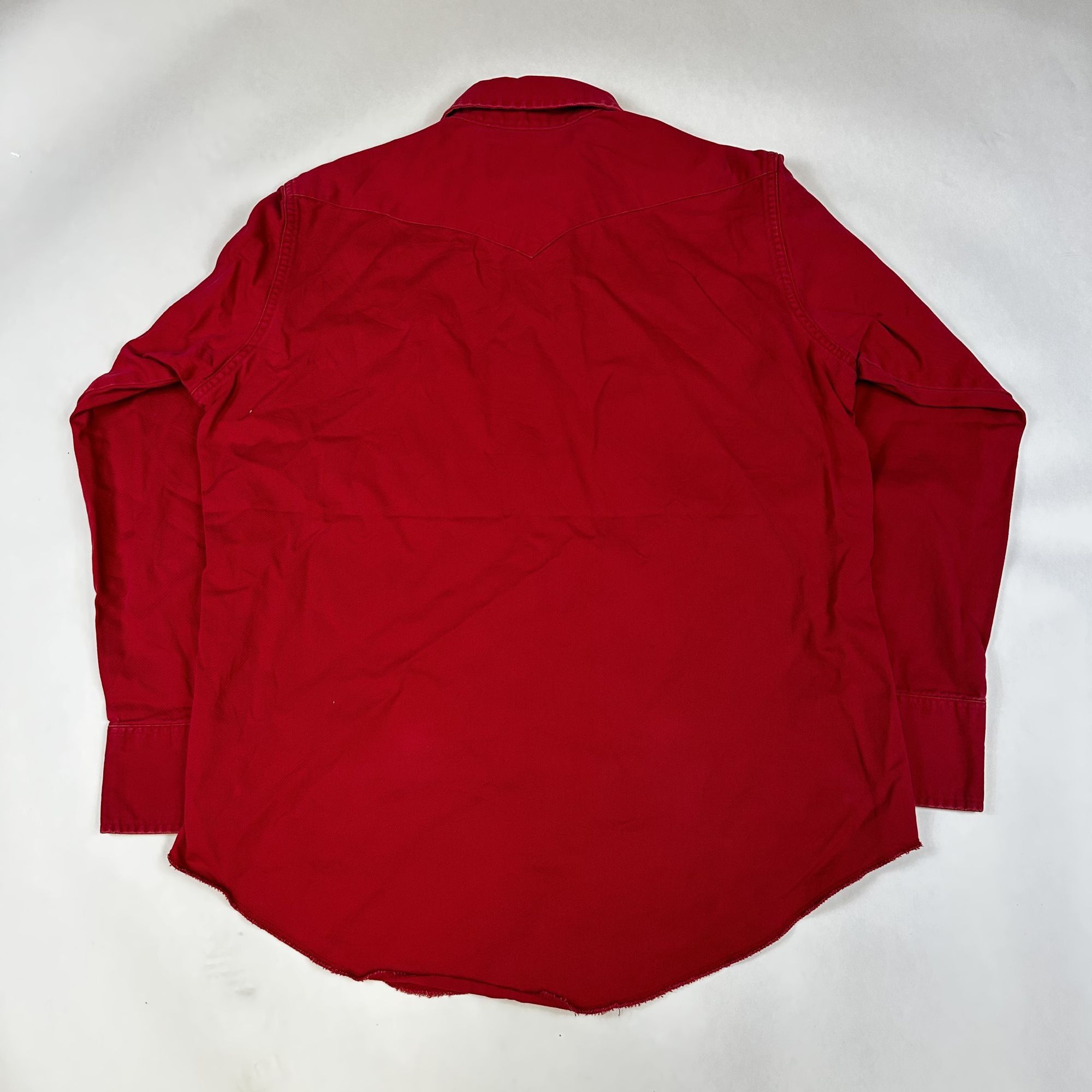 Wrangler Wrangler Mens Red Western Button-Up Shirt Y-Long Tails 17-35 Size US L / EU 52-54 / 3 - 2 Thumbnail