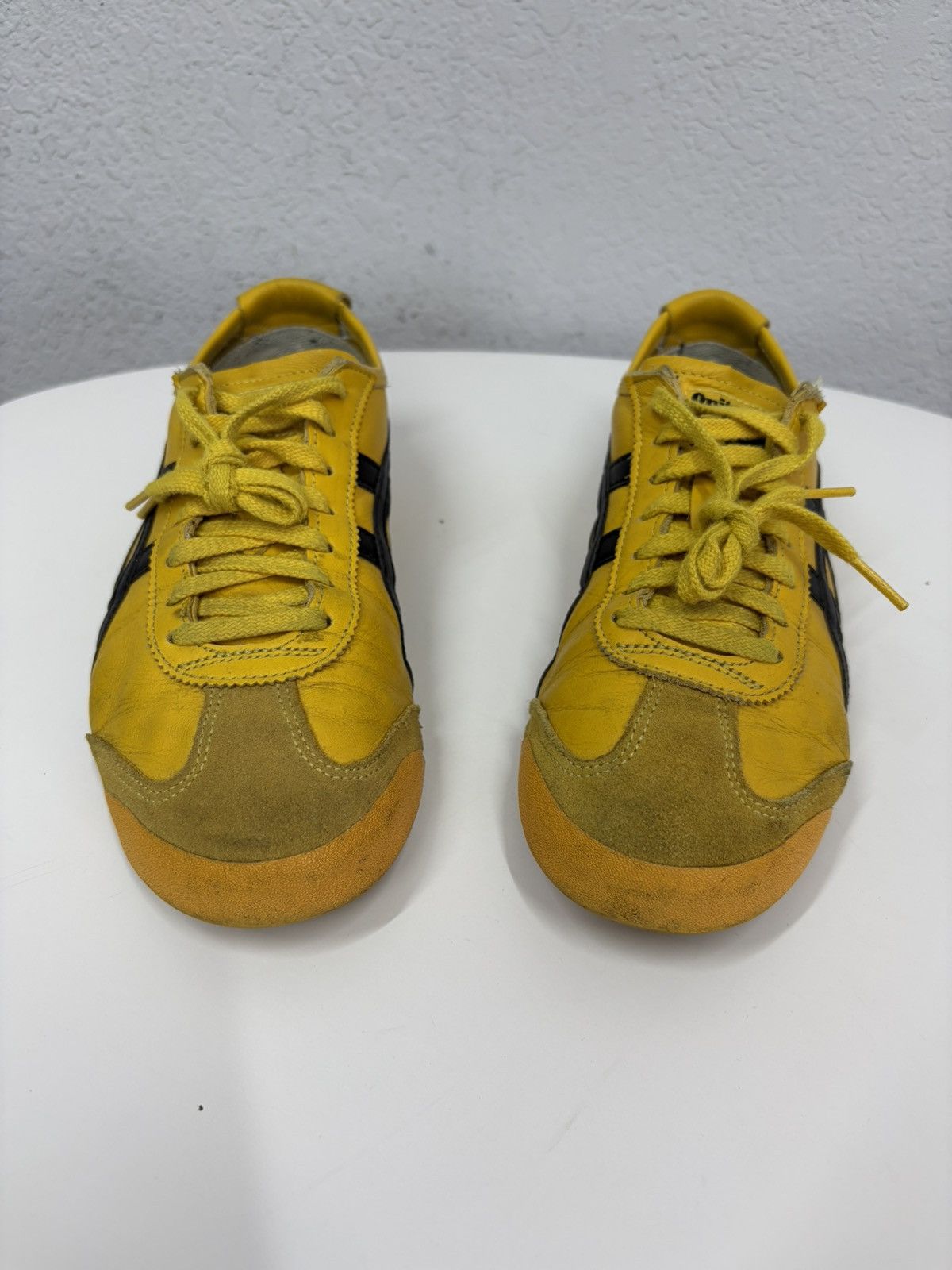 Asics Onitsuka Tiger Mexico 66 Yellow Black Leather Sneakers Y2K Size US 9 / EU 42 - 6 Thumbnail