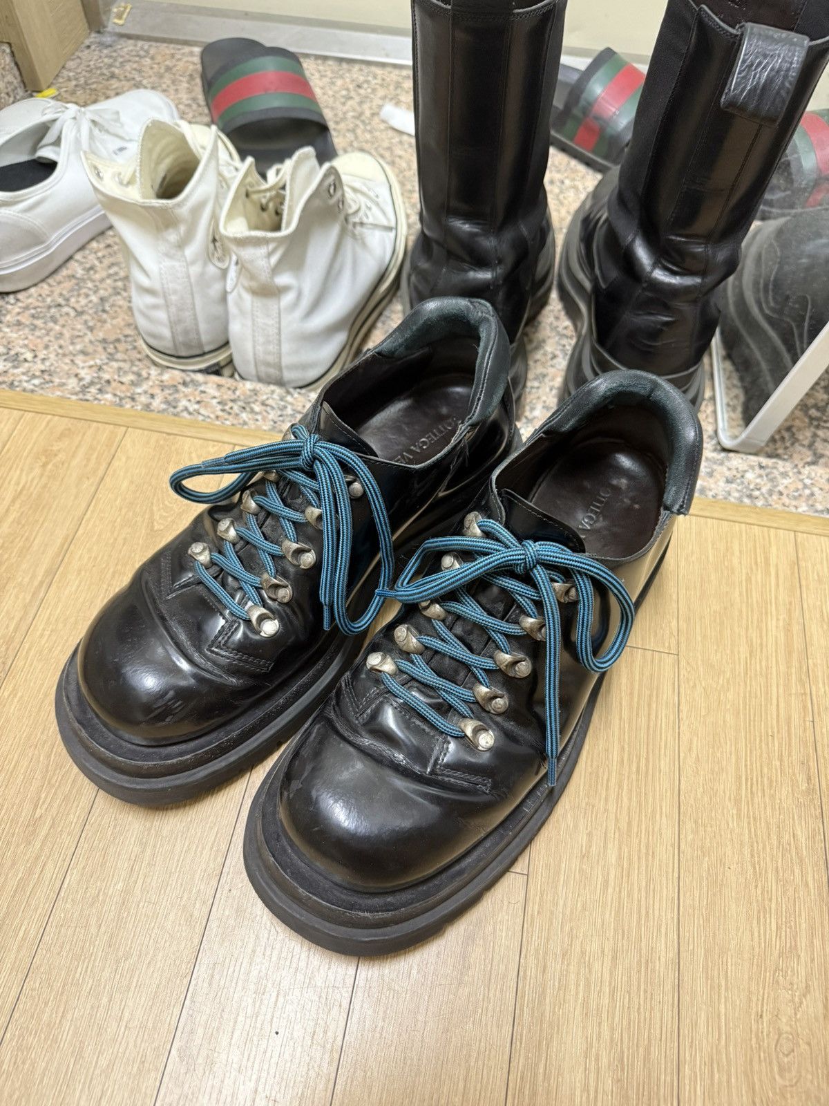 【Sale】 Bottega Venetta Lug Lace Up Derby $_32.JPG?set_id=880000500F