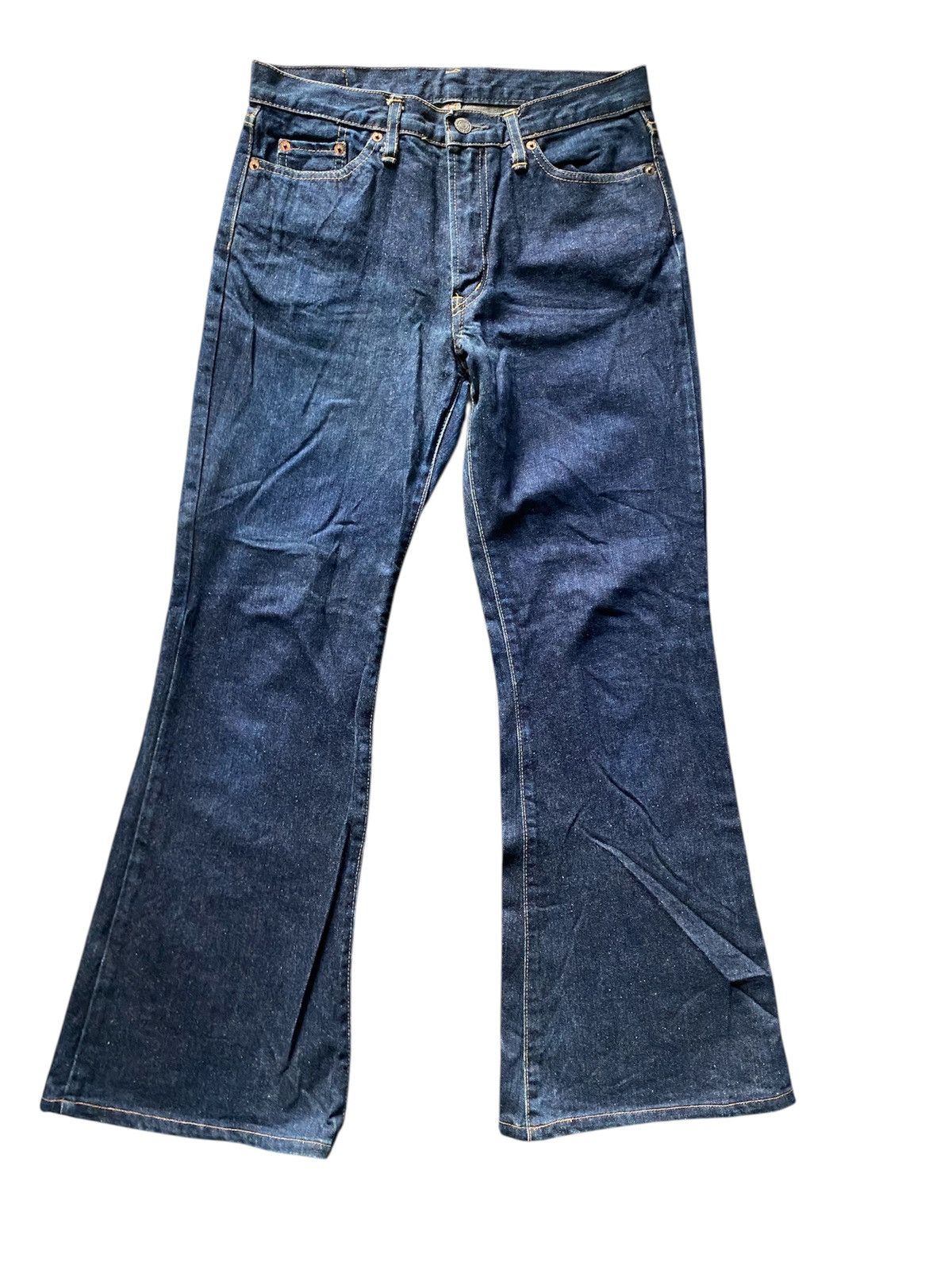 Japanese Brand Japan Made Wow Blue Denim Flare Jeans Size US 31 - 2 Thumbnail