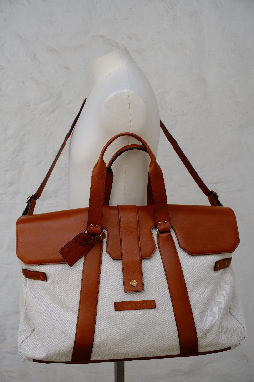 Brunello Cucinelli New Brunello Cucinelli Holdall Bag Weekender Travel Brown Size ONE SIZE - 2 Thumbnail
