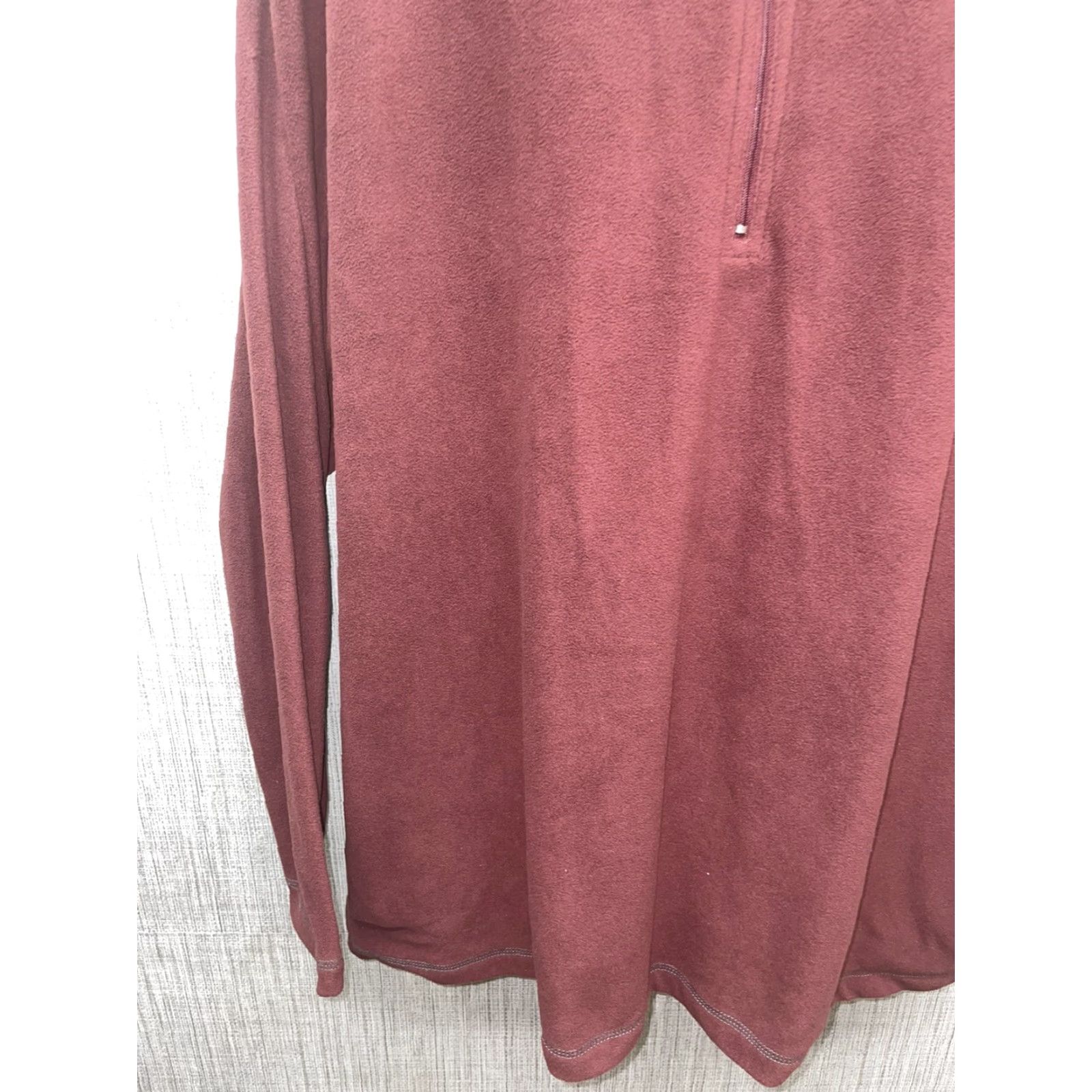 Vintage VINTAGE SPORTIF USA 100% Polyester Maroon Half Zip Fleece Pullover Men XL Red USA Pullover Mens XL Size US XL / EU 56 / 4 - 3 Thumbnail