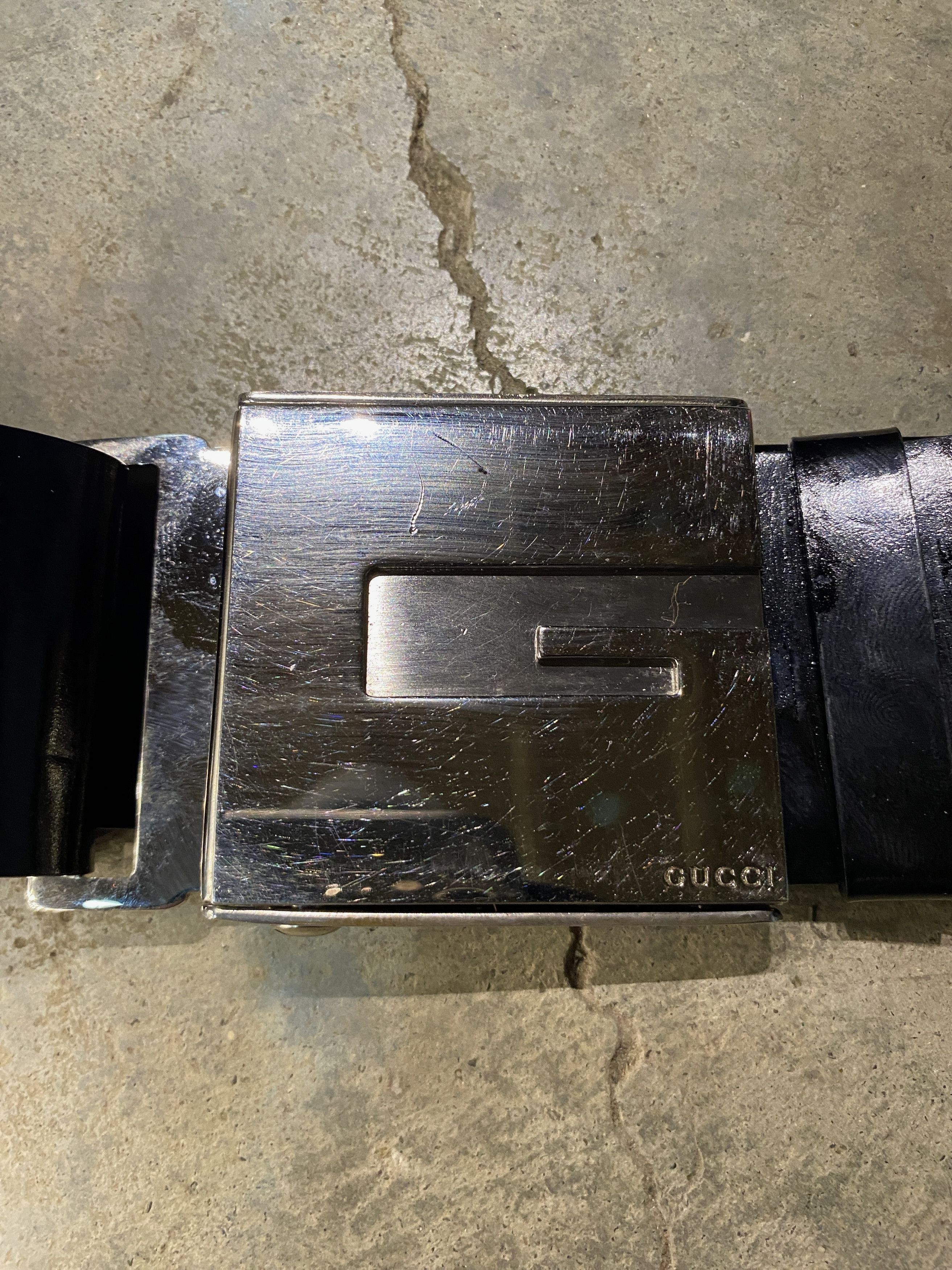 Gucci Gucci FW 1996 G Silver Vinyle Belt by Tom Ford Size ONE SIZE - 8 Thumbnail