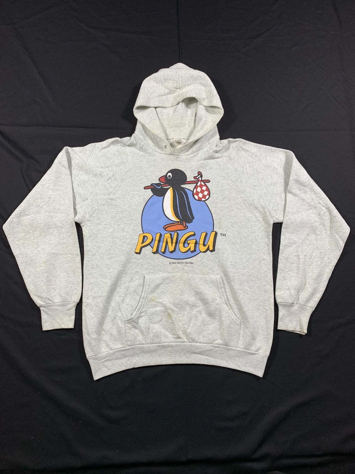 Cartoon Network × Fruit Of The Loom × Vintage Vintage 90s Pingu Editoy Cartoon Hoodie Size US L / EU 52-54 / 3 - 1 Thumbnail