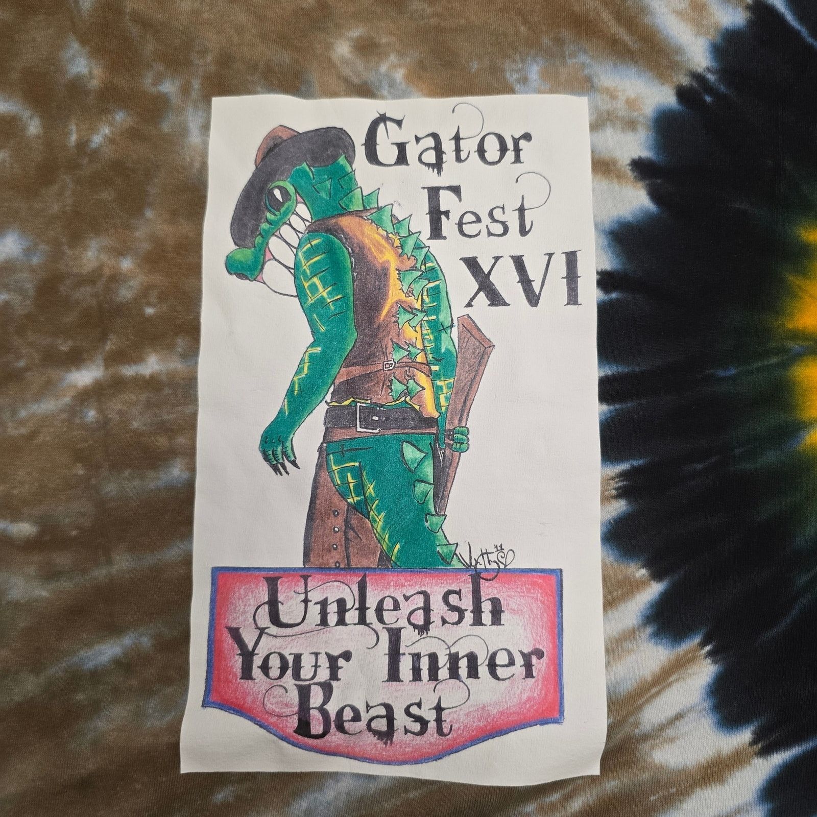 Gildan Colorado Gators XVI Tie Dye XL Alligator Festival Tee Size US XL / EU 56 / 4 - 2 Thumbnail