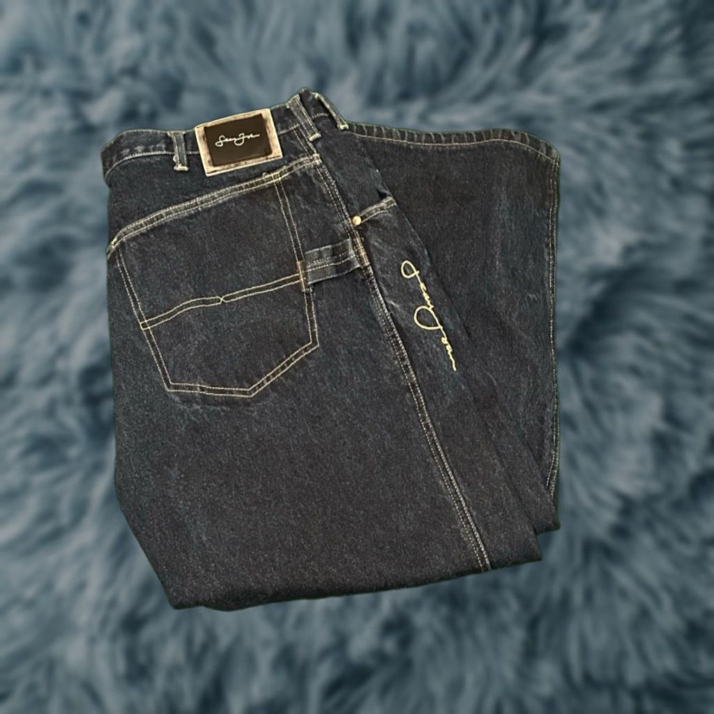 Sean John VINTAGE Sean John Jeans Baggy Grunge Hip Hop Skater Y2K Denim Wash 38x28 Mens Wide-Leg Size US 38 / EU 54 - 1 Thumbnail