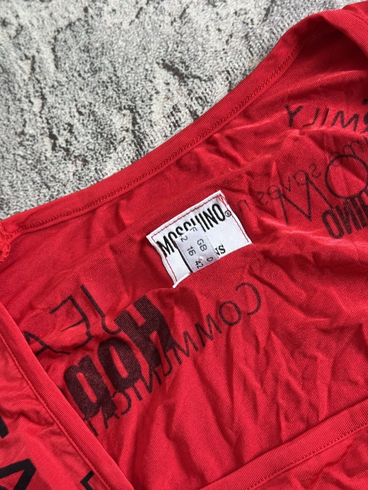 Designer × Moschino × Vintage Moschino Jeans I46/US12/GB16 all printed tee Avantgarde top Size XL / US 12-14 / IT 48-50 - 6 Thumbnail