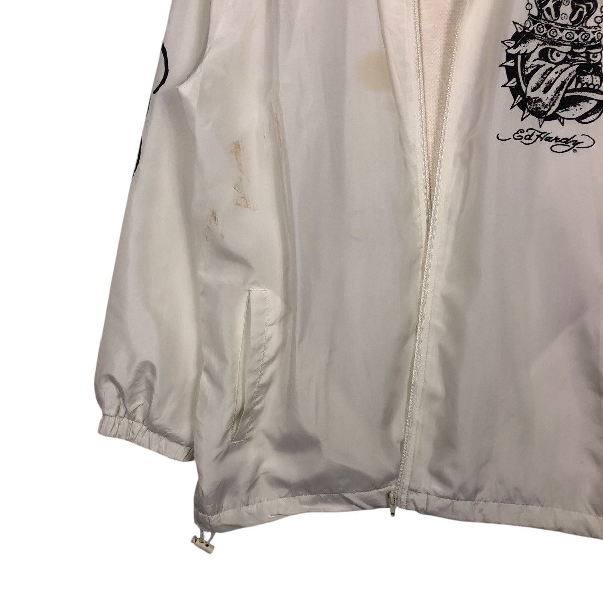 Japanese Brand 📌Vintage Zipper Jacket Ed Hardy Big Logo Design Embroidered Size US XL / EU 56 / 4 - 5 Thumbnail