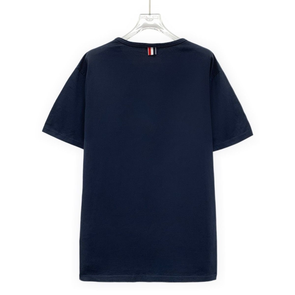 Thom Browne THOM BROWNE navy blue striped cotton short sleeve T-shirt Size US L / EU 52-54 / 3 - 2 Thumbnail