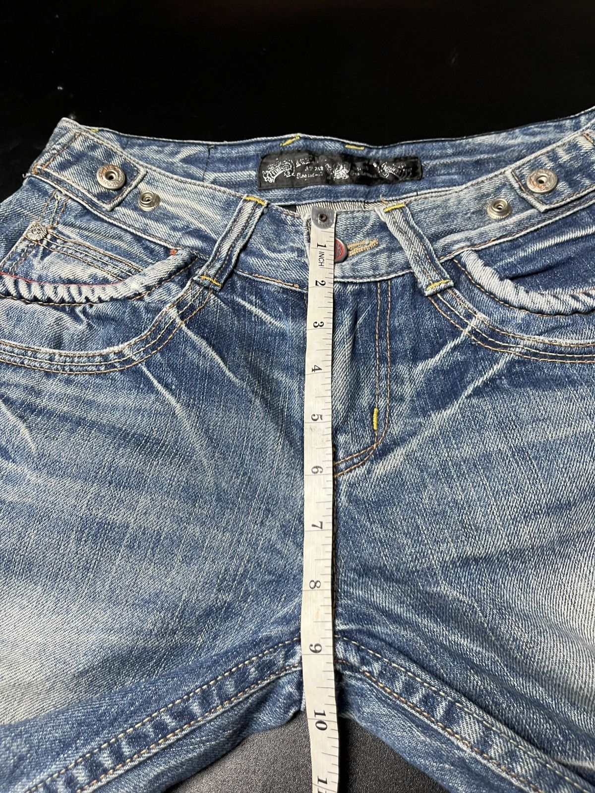 Japanese Brand RED PEPPER SUPER FLARE DISTRESSED JEANS Size US 29 - 16 Thumbnail