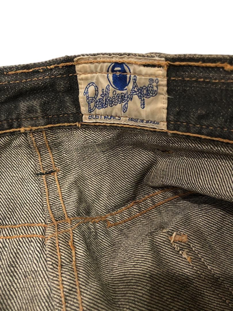 Japanese Brand Vintage Bathing Apes Distressed Denim Size US 29 - 11 Thumbnail