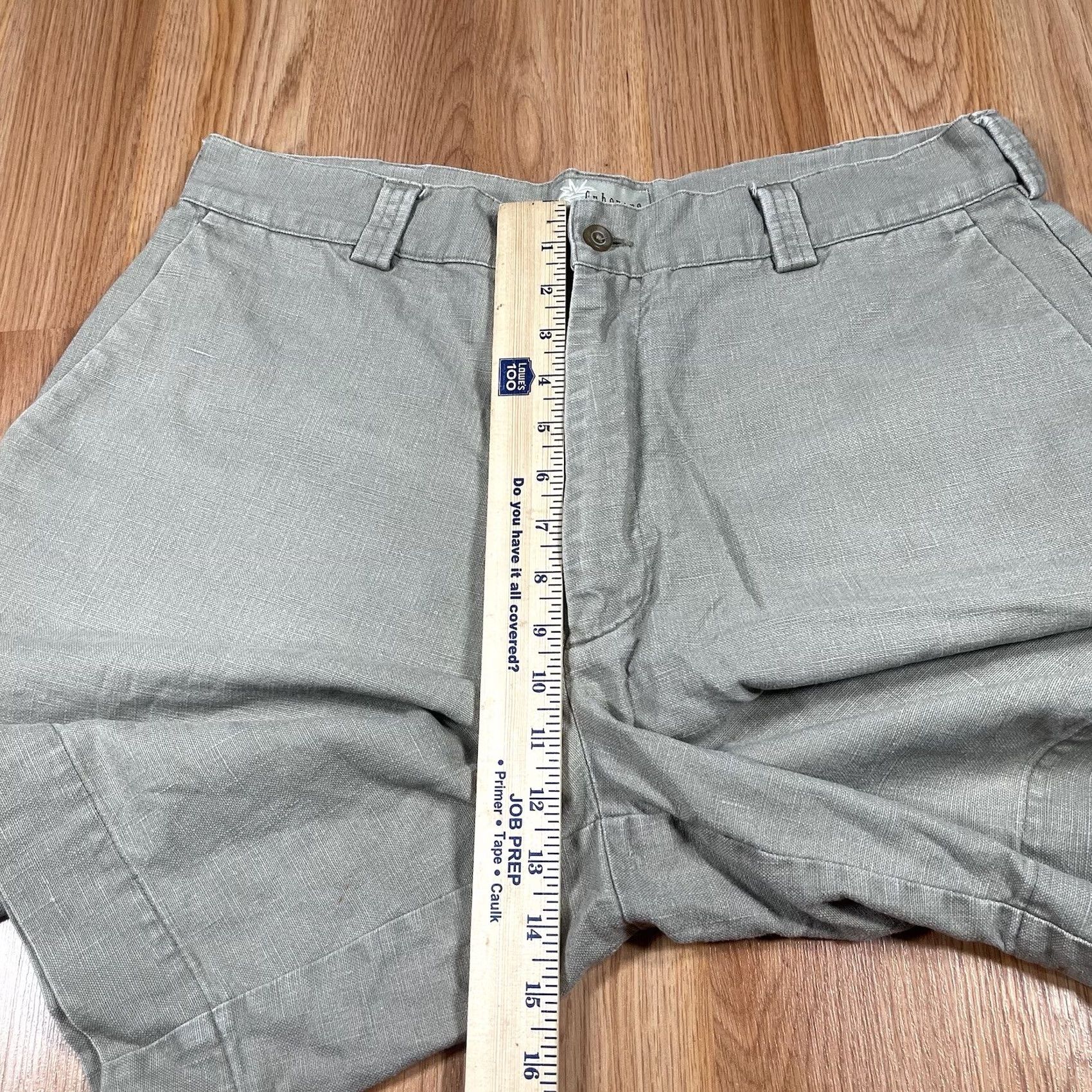Cubavera Cubavera Shorts Mens 36 Beige Linen Cotton Blend Flat Front Khaki Chino Slack Mens Regular Flat Front Nylon? Size US 36 / EU 52 - 5 Thumbnail