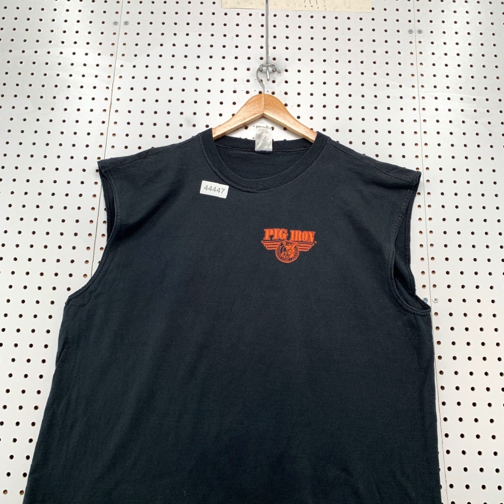 Fruit Of The Loom VINTAGE Pig Iron Motorcycle Shirt Men 2XL Black Sleeveless Crew Neck Cotton T-Shirt Motorcycle Mens 90s Arkansas Size US XXL / EU 58 / 5 - 3 Thumbnail