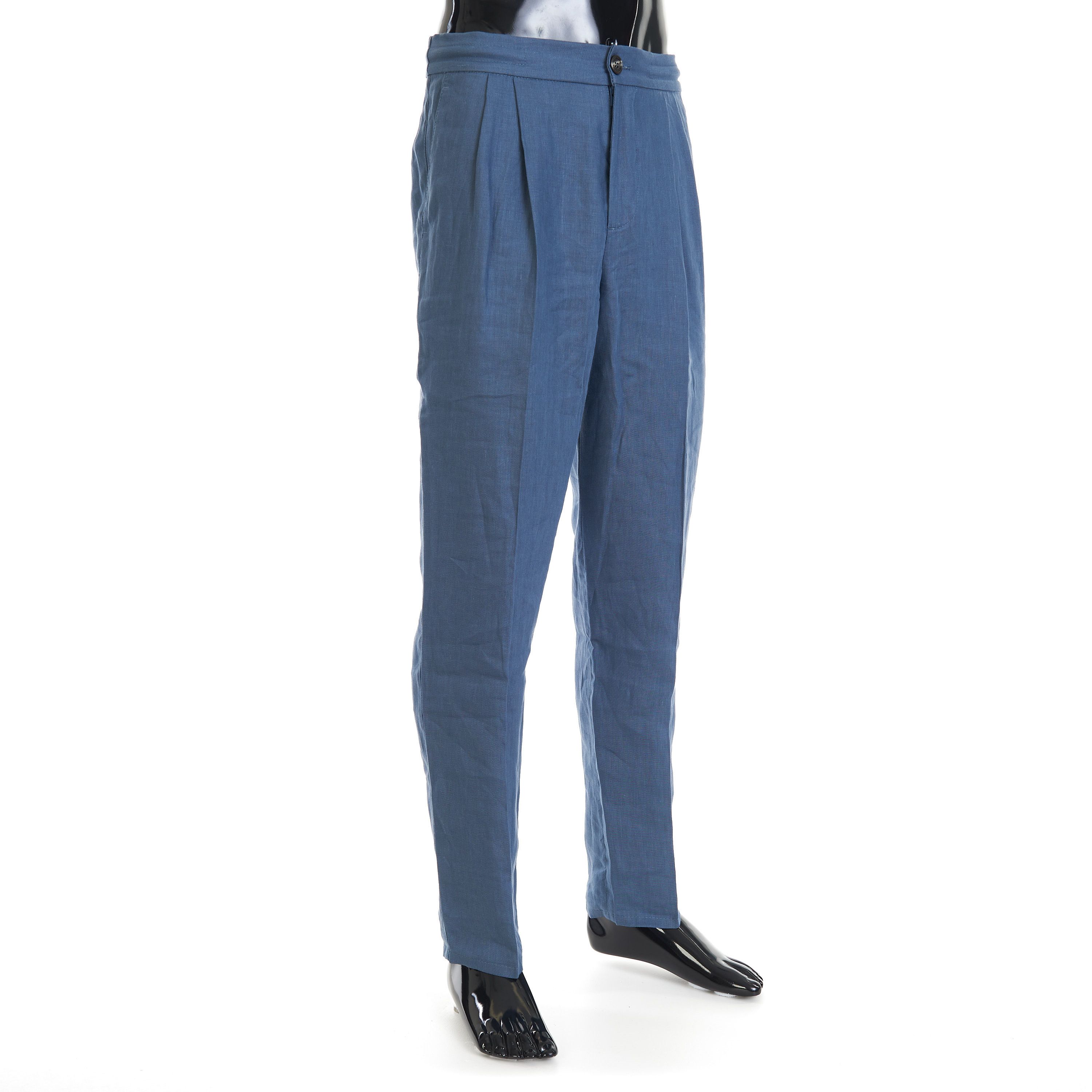 Brunello Cucinelli Relaxed Fit Trousers - Drawstring, Double Pleats, Linen Size US 30 / EU 46 - 3 Thumbnail