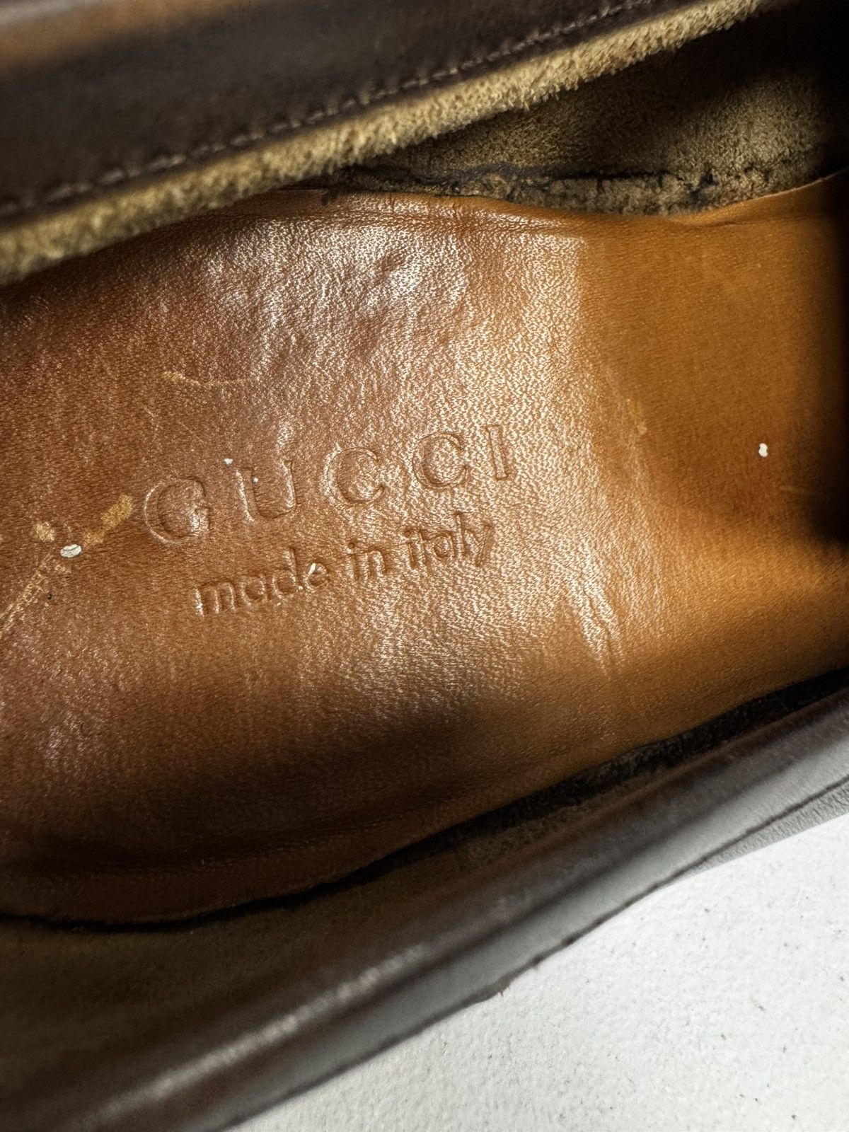 Gucci Gucci Made in Italy Leather Slip On Loafers Size 11.5 M Size US 12.5 / EU 45-46 - 7 Thumbnail