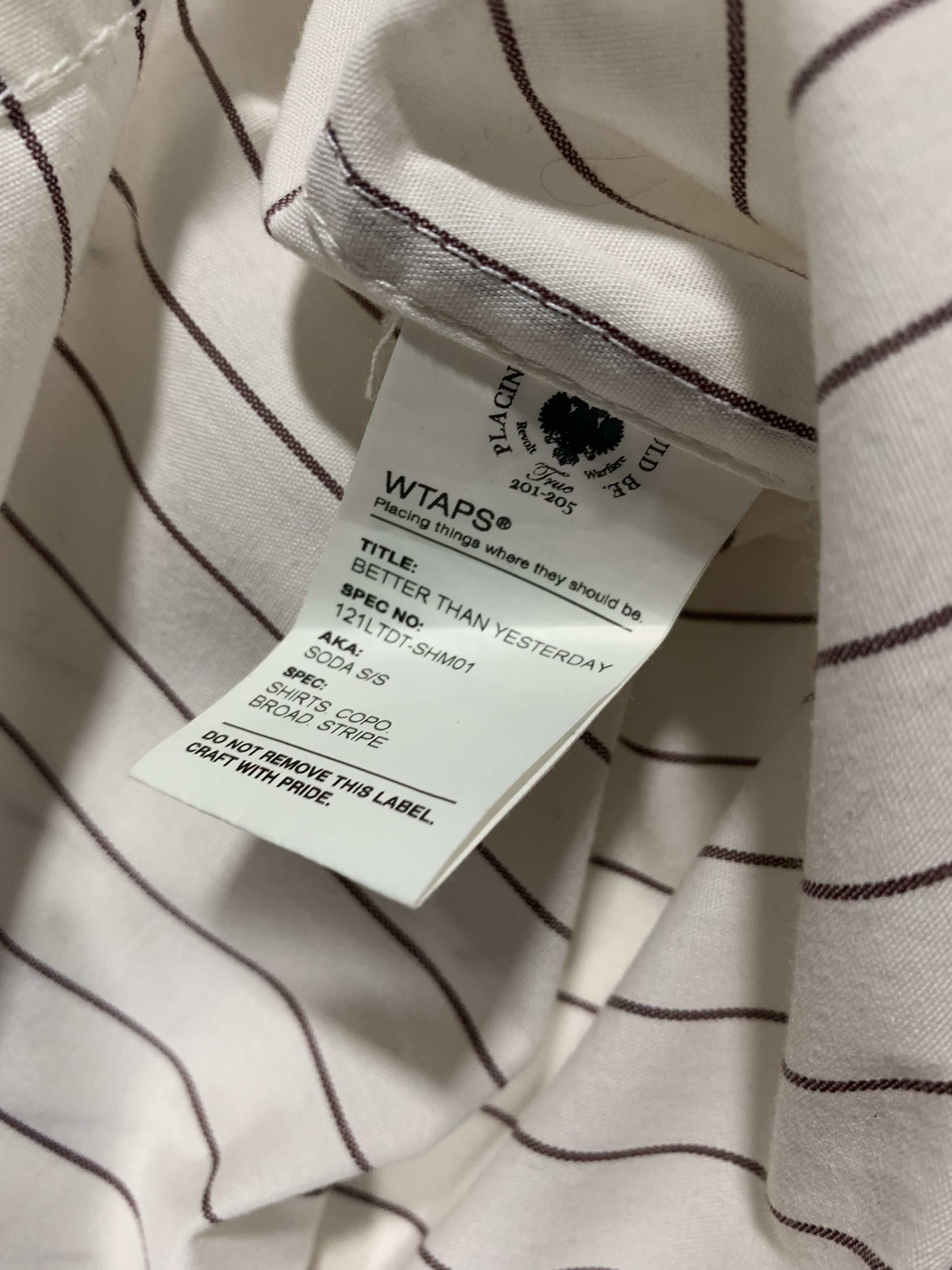 Wtaps SS12 Better Than Yesterday Striped Mechanic Patch Shirt Size US M / EU 48-50 / 2 - 6 Thumbnail