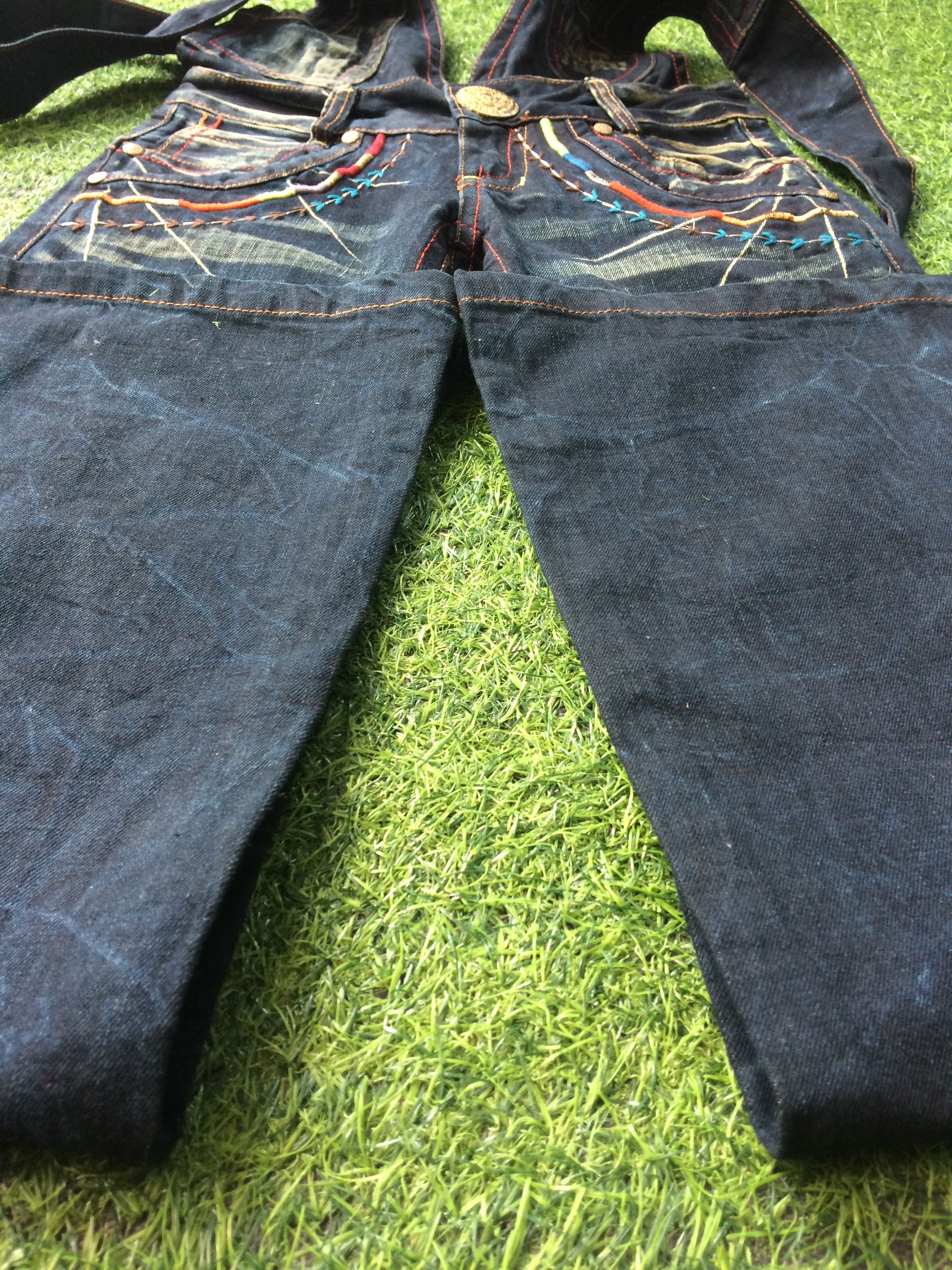 Japanese Brand Japanese Bib Jeans Bootcut Wide Leg Overalls Jeans #D-567 Size 25" / US 0 / IT 36 - 6 Thumbnail