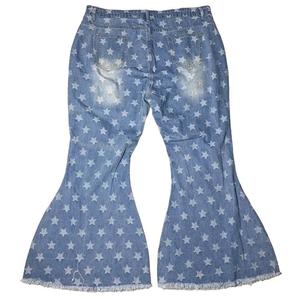 Shein 2000's Shein Super Flare Starlium Distressed Jeans Size US 40 / EU 56 - 10 Thumbnail