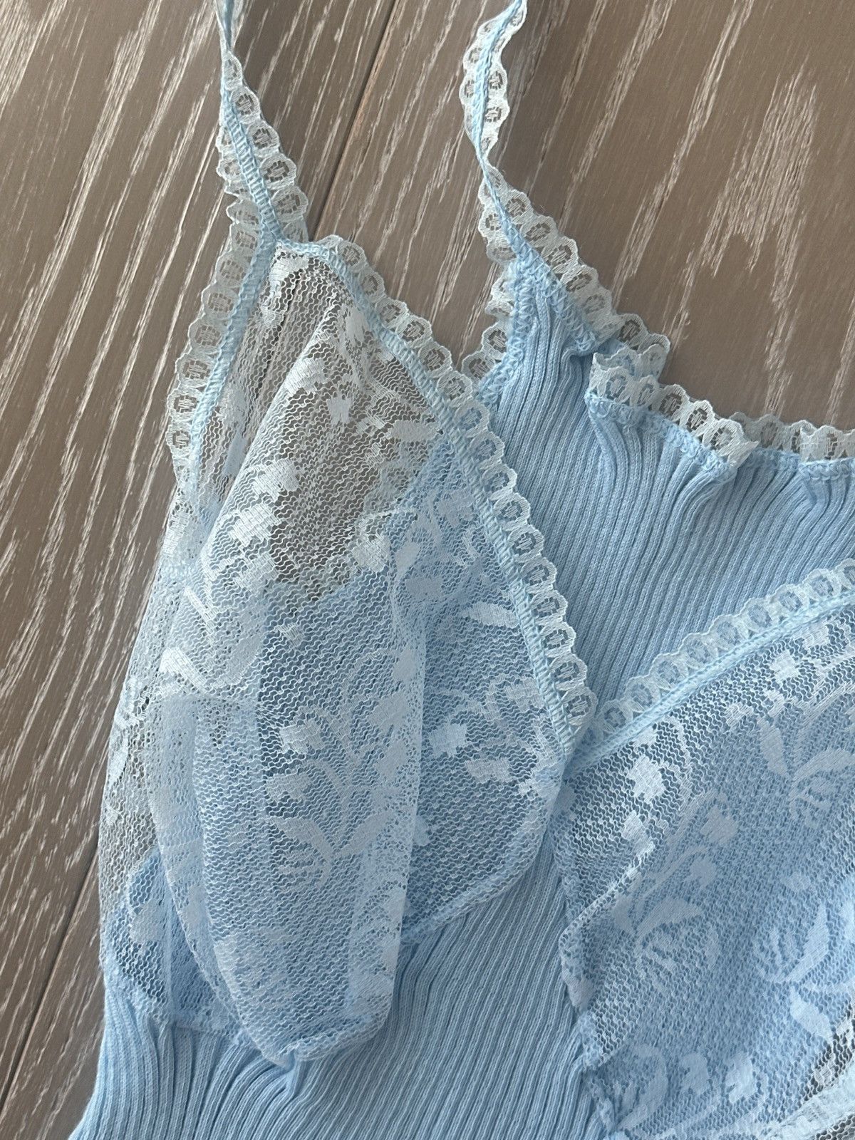 Vintage Babydoll blue lace tank top Size S / US 4 / IT 40 - 3 Thumbnail