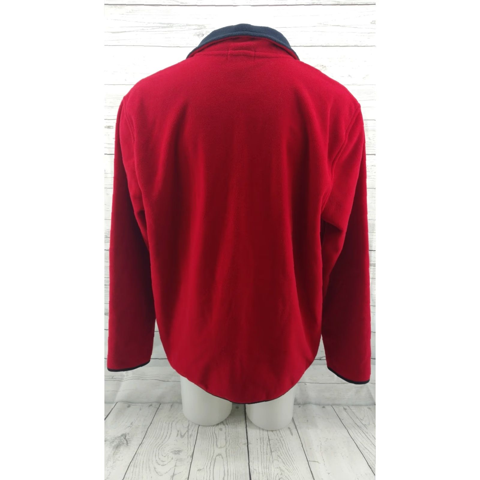 Nautica Nautica Men's Red 1/4 Zip Fleece Polyester Sweater XL Shirt Size US XL / EU 56 / 4 - 5 Thumbnail