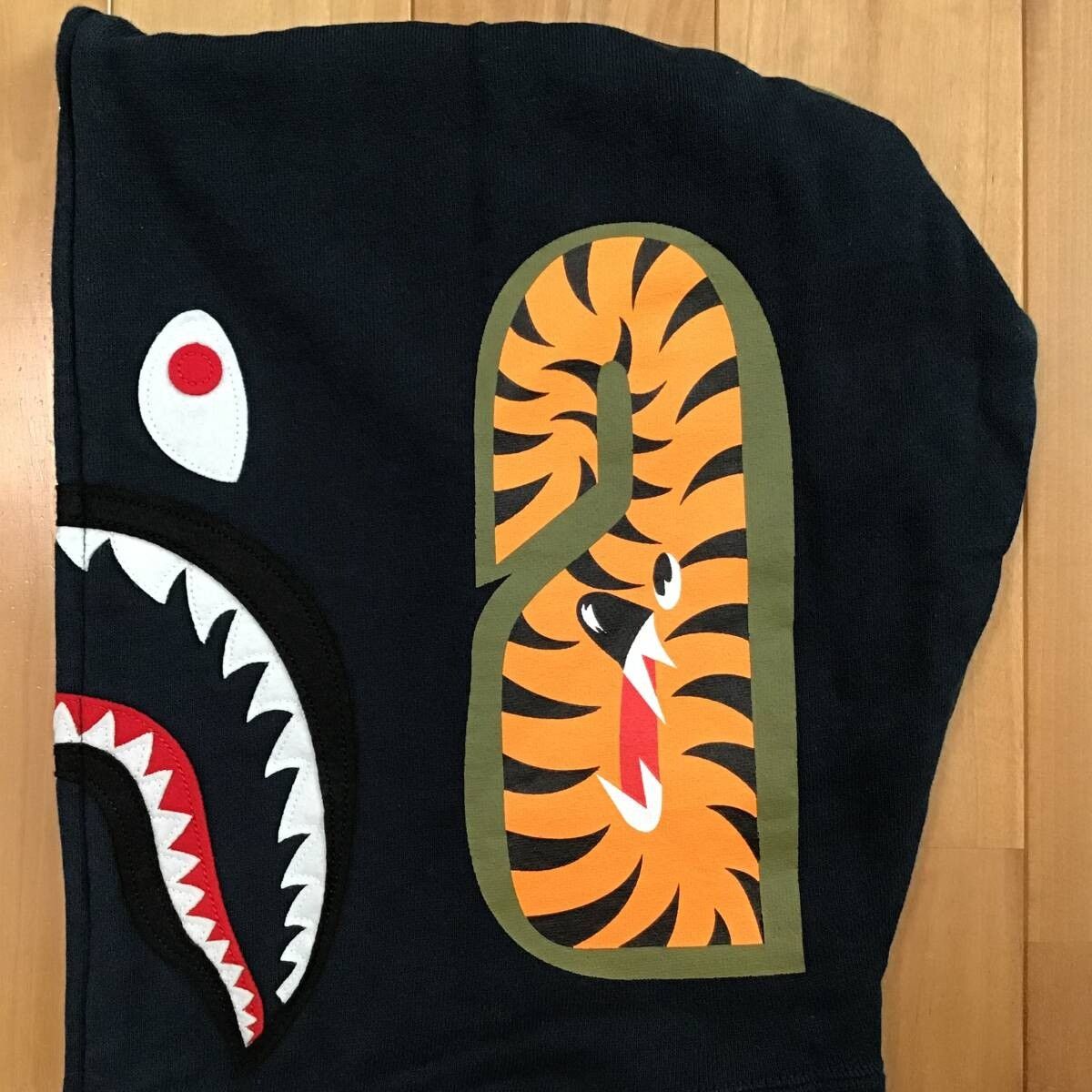 Bape A Bathing Ape Shark Full Zip Hoodie 1st camo green Navy S Size S / US 4 / IT 40 - 5 Thumbnail