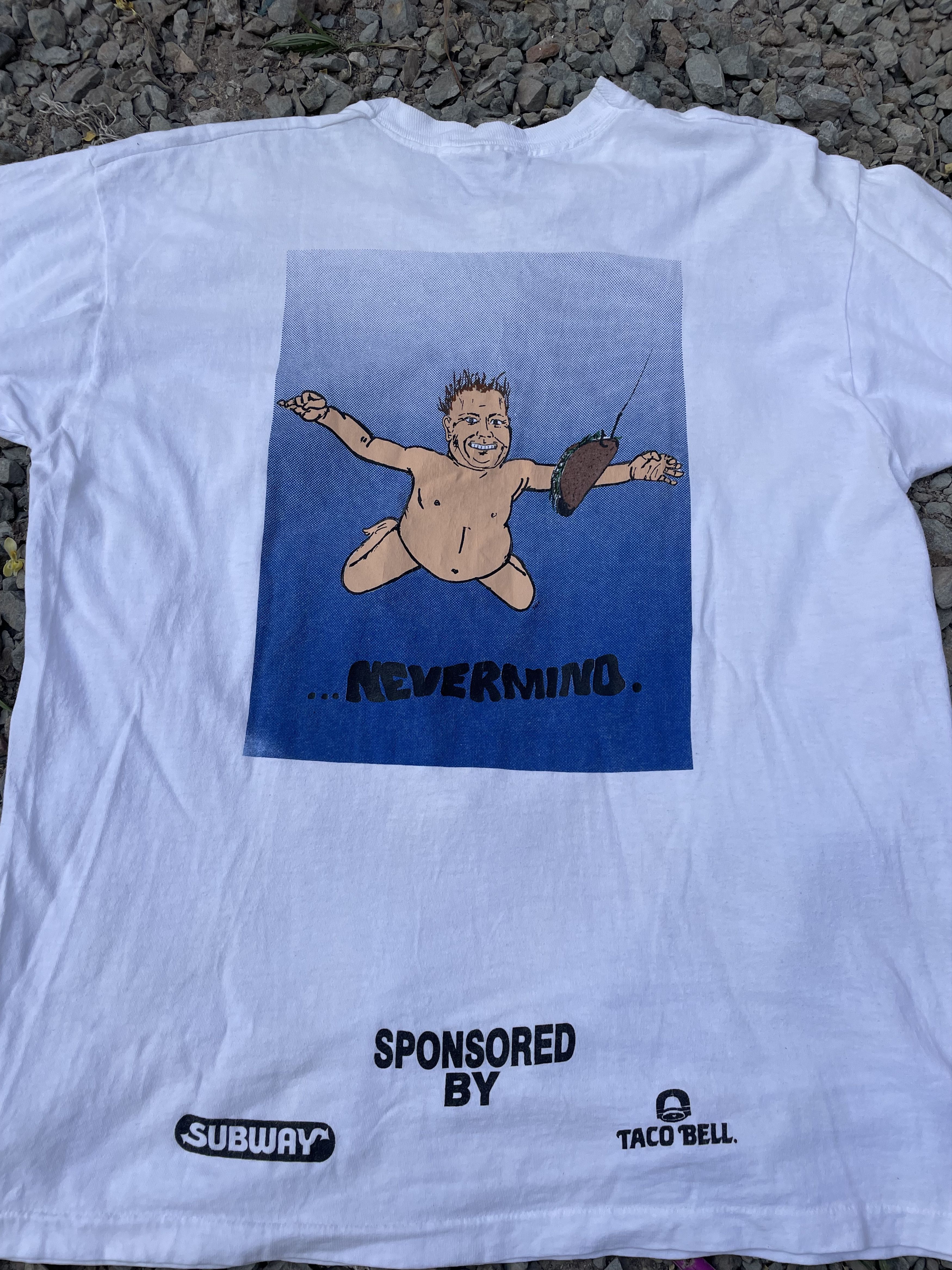 Vintage Vintage 90s Rare Nirvana Nevermind Parody Shirt Size US XL / EU 56 / 4 - 2 Thumbnail